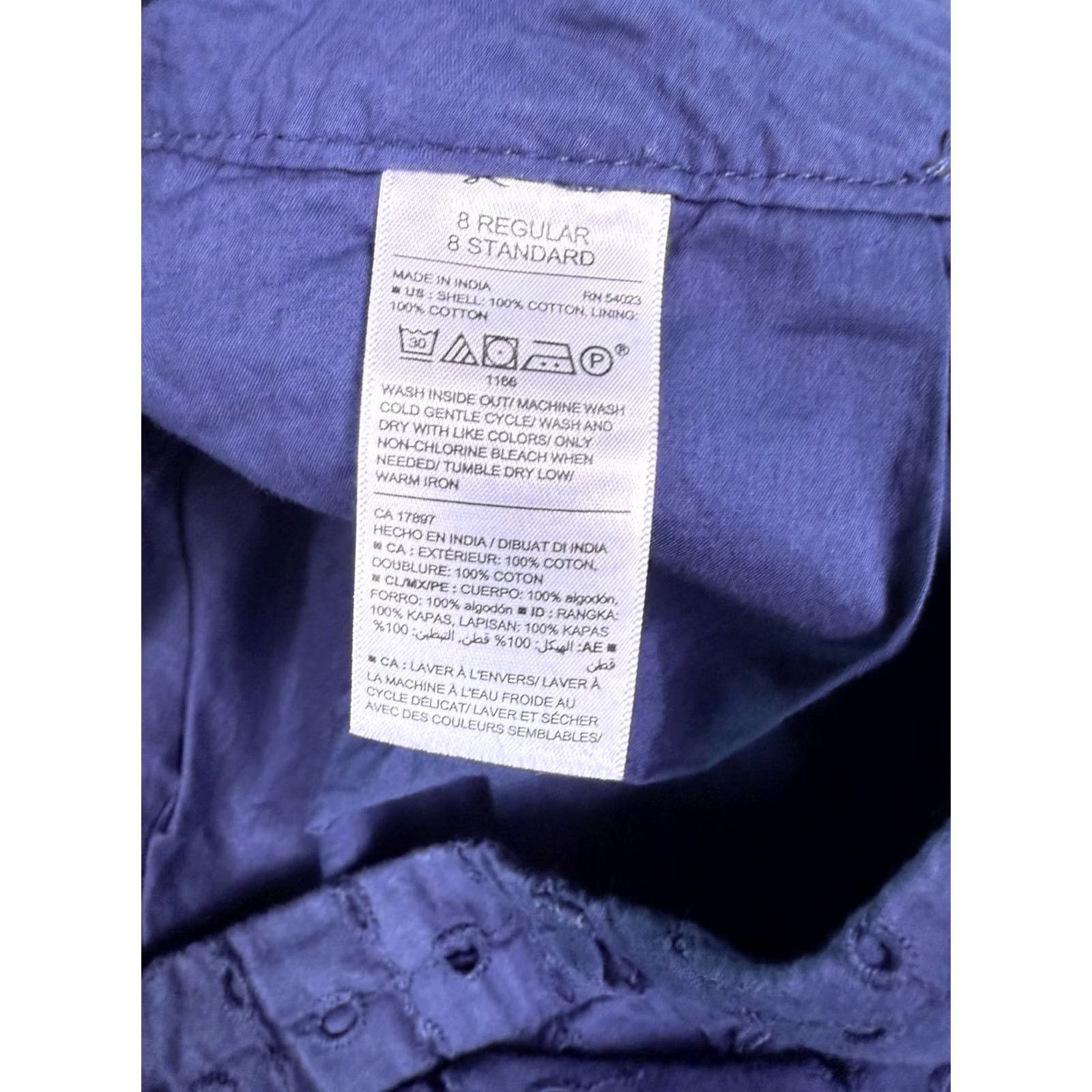 Old Navy Old Navy Shorts Womens Size 8 Blue Eyelet Cotton 34” Size 30" / US 8 / IT 44 - 4 Thumbnail