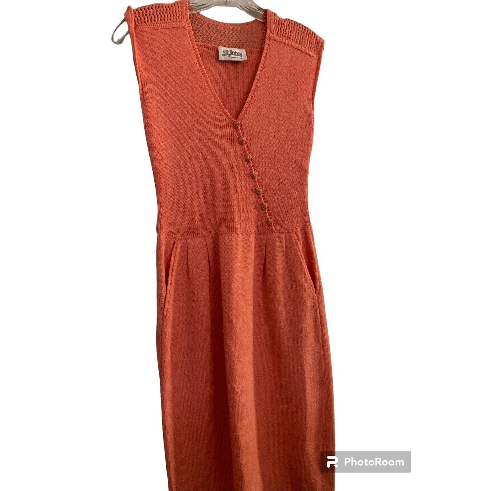 St. John St. John Vintage Santana Coral Knit Belted Dress small Size S / US 4 / IT 40 - 1 Thumbnail