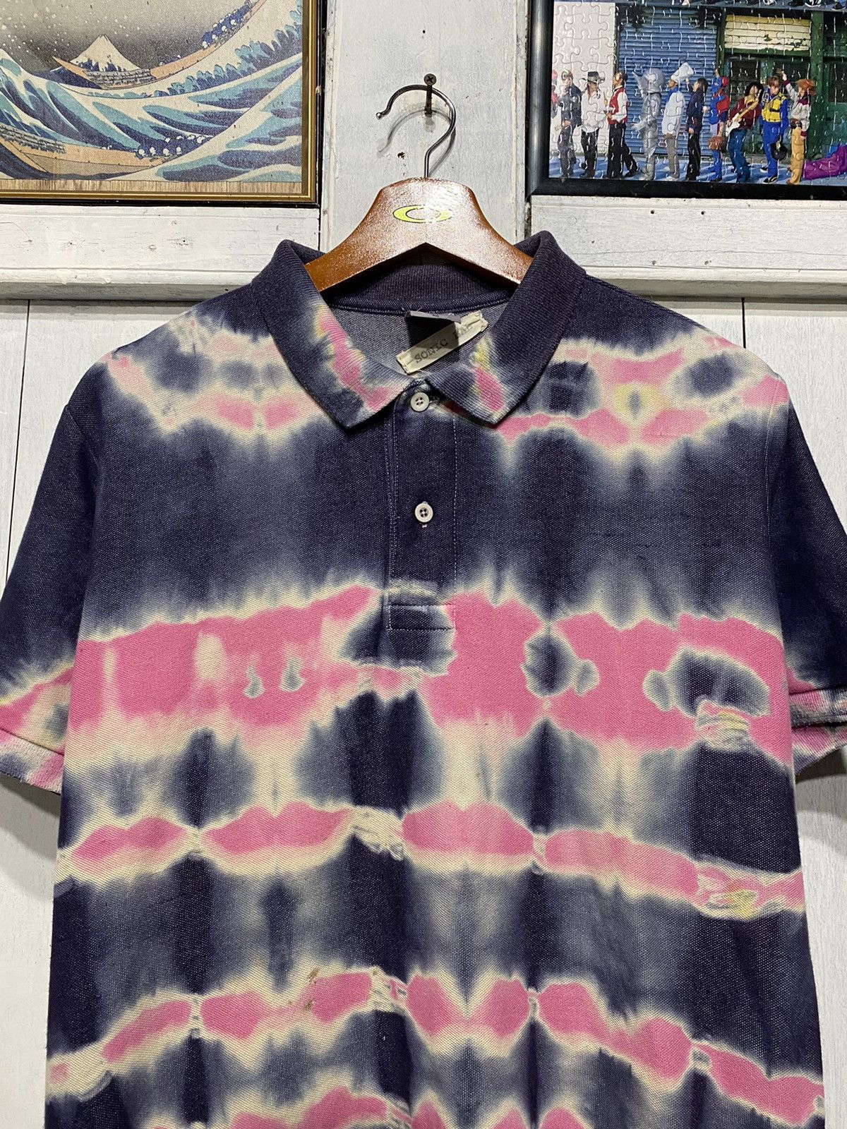 Designer × Japanese Brand × Sonic Lab Sonic Lab Tie Dye Polo Tee Size US M / EU 48-50 / 2 - 3 Thumbnail