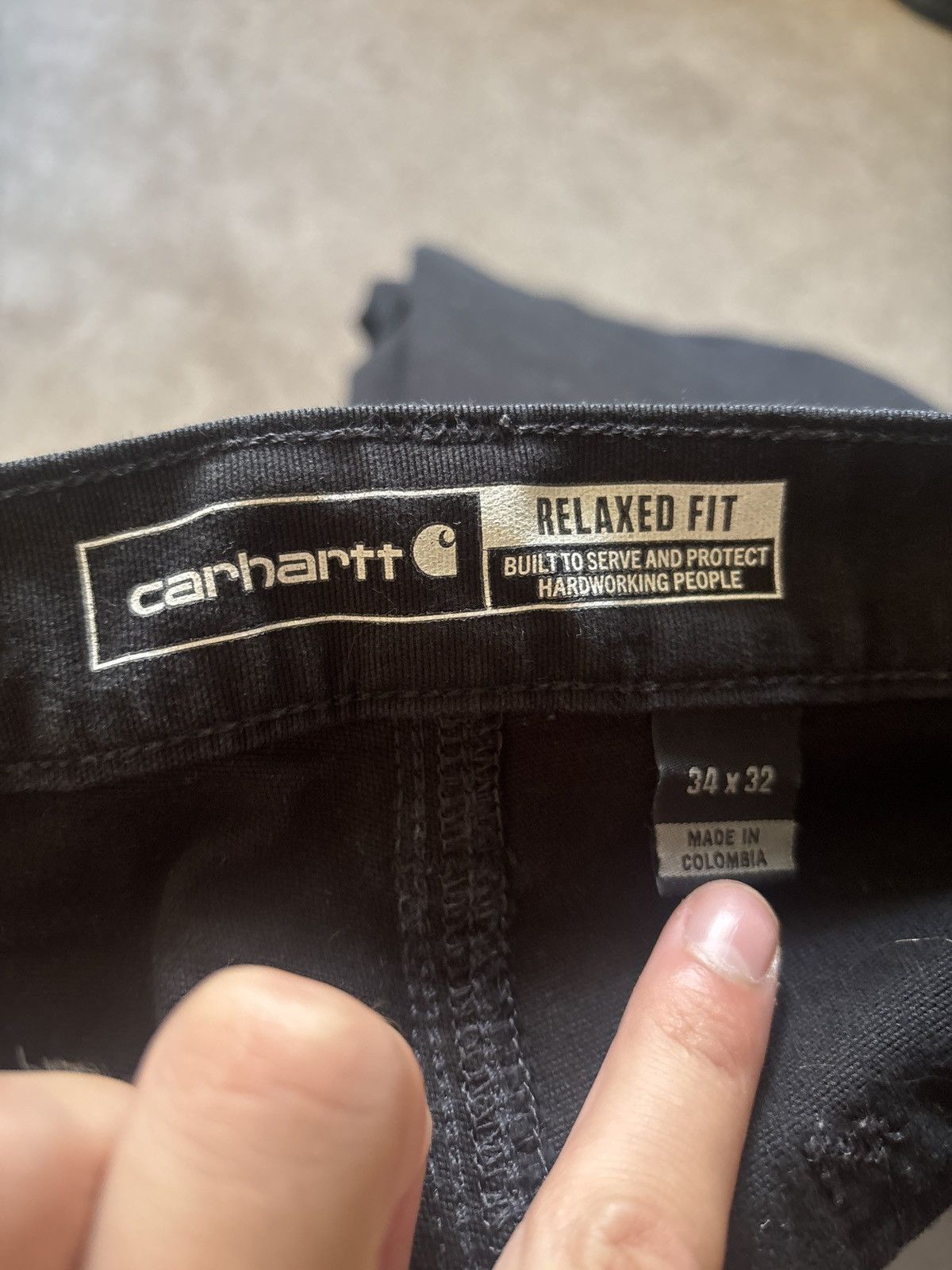 Carhartt Carhart Black Workpants 34x32 Relaxed Fit Size US 34 / EU 50 - 2 Thumbnail
