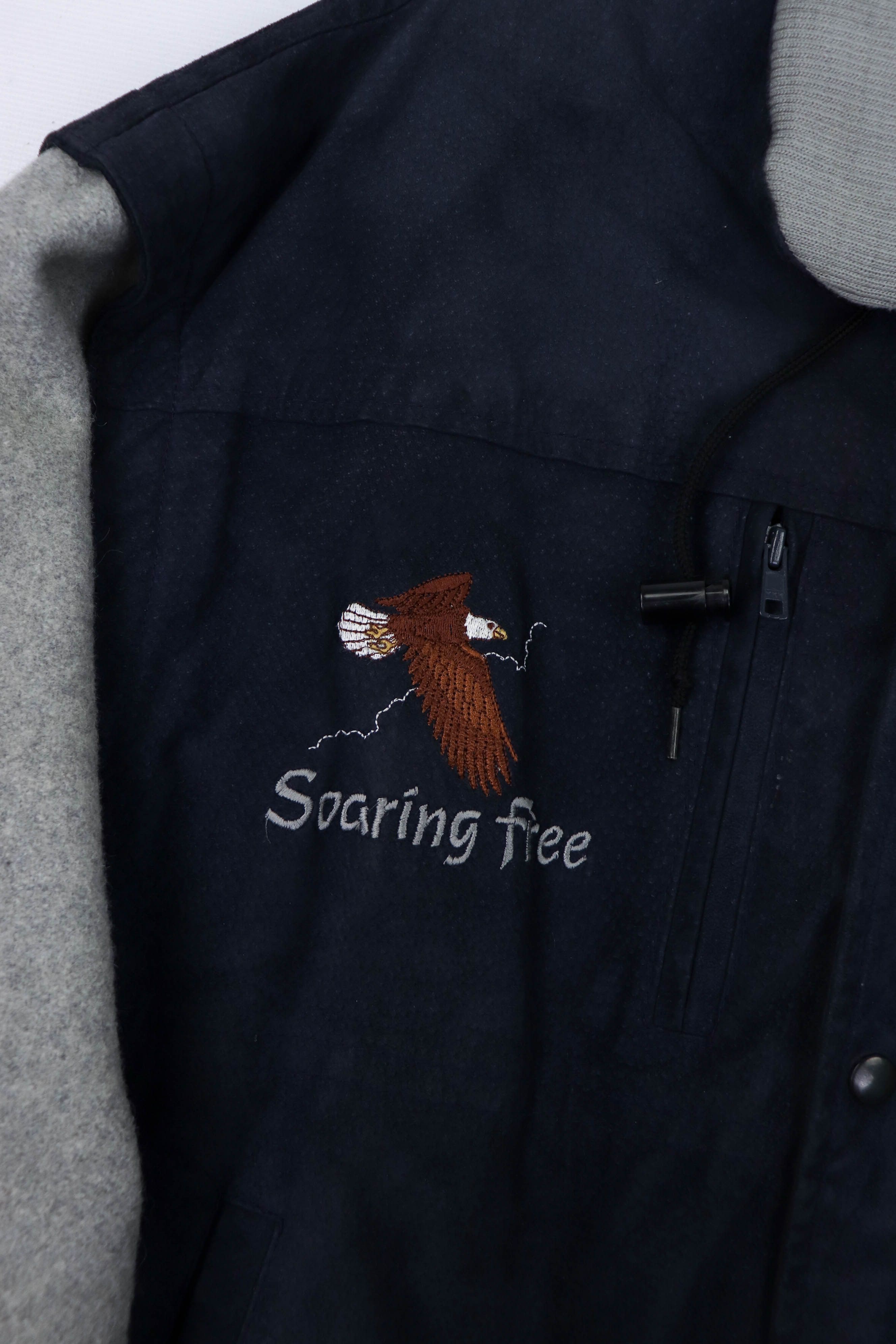 Vintage 90s Vintage Peerless Garments SuedeWool Embro Varsity Jacket Size US XL / EU 56 / 4 - 7 Thumbnail