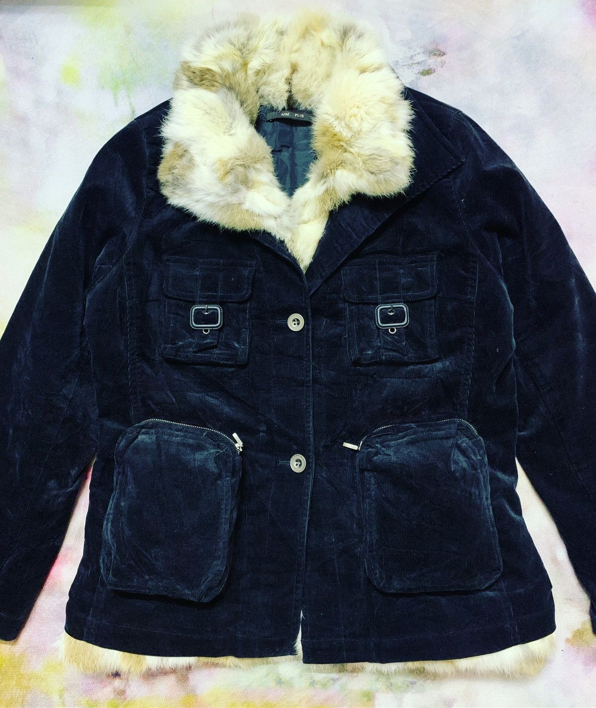 Supreme The North Face Bleached Denim Print Nuptse Jacket L