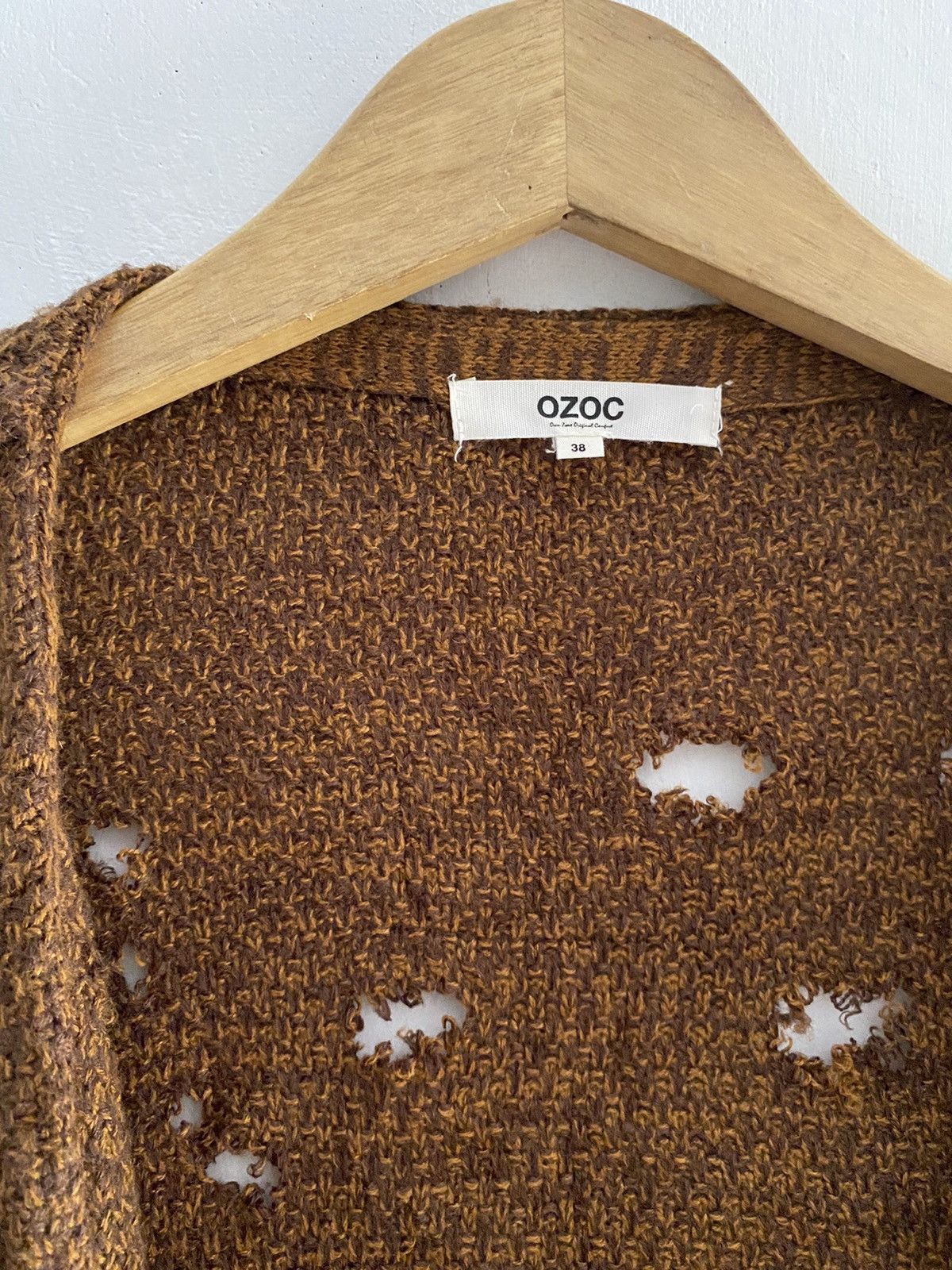 If Six Was Nine × Japanese Brand × Le Grande Bleu (L.G.B.) Ozoc distressed kimono knit ifsixwasnine style Size US M / EU 48-50 / 2 - 6 Thumbnail