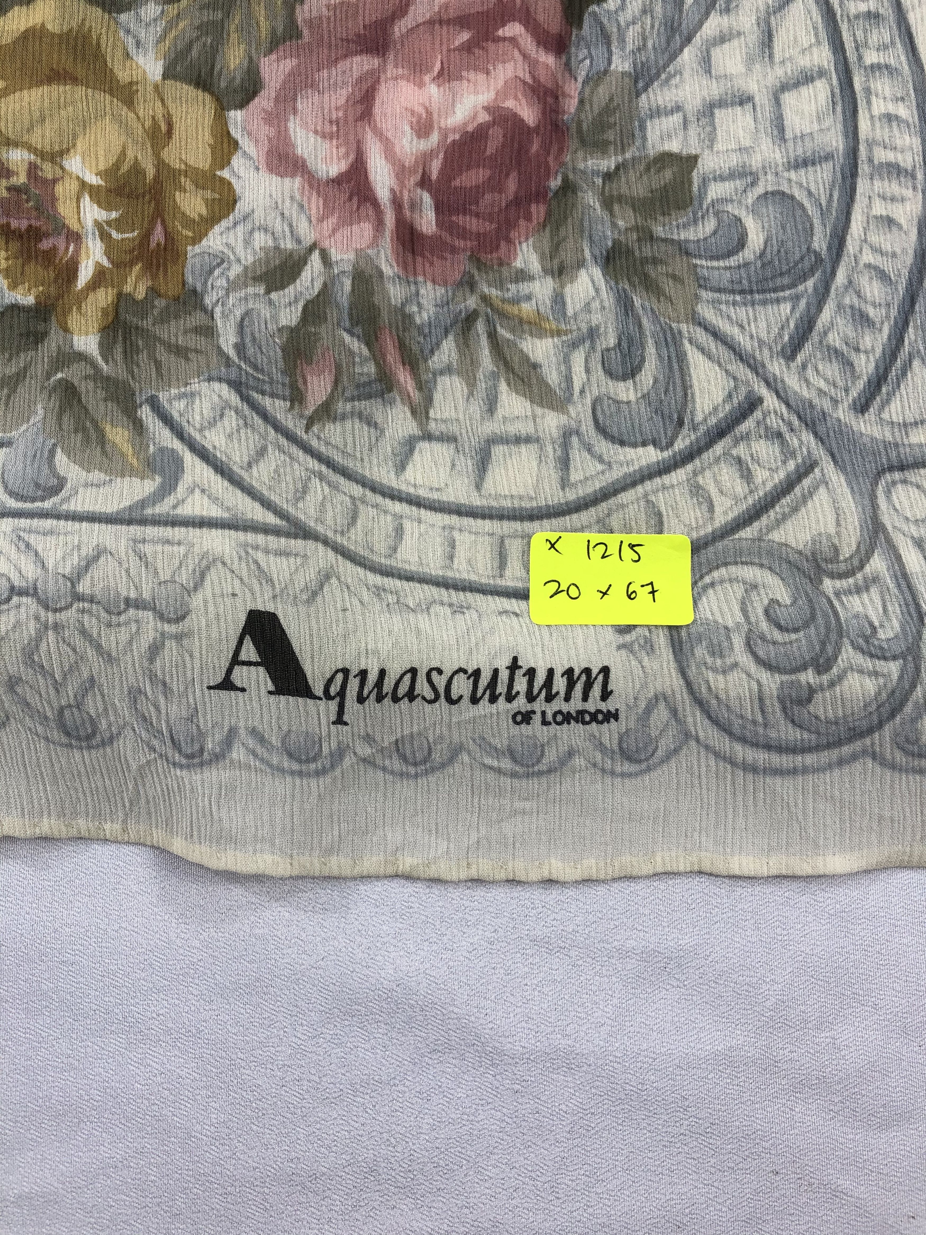 Aquascutum Vintage Aquascutum Silk Scarf Size ONE SIZE - 4 Thumbnail