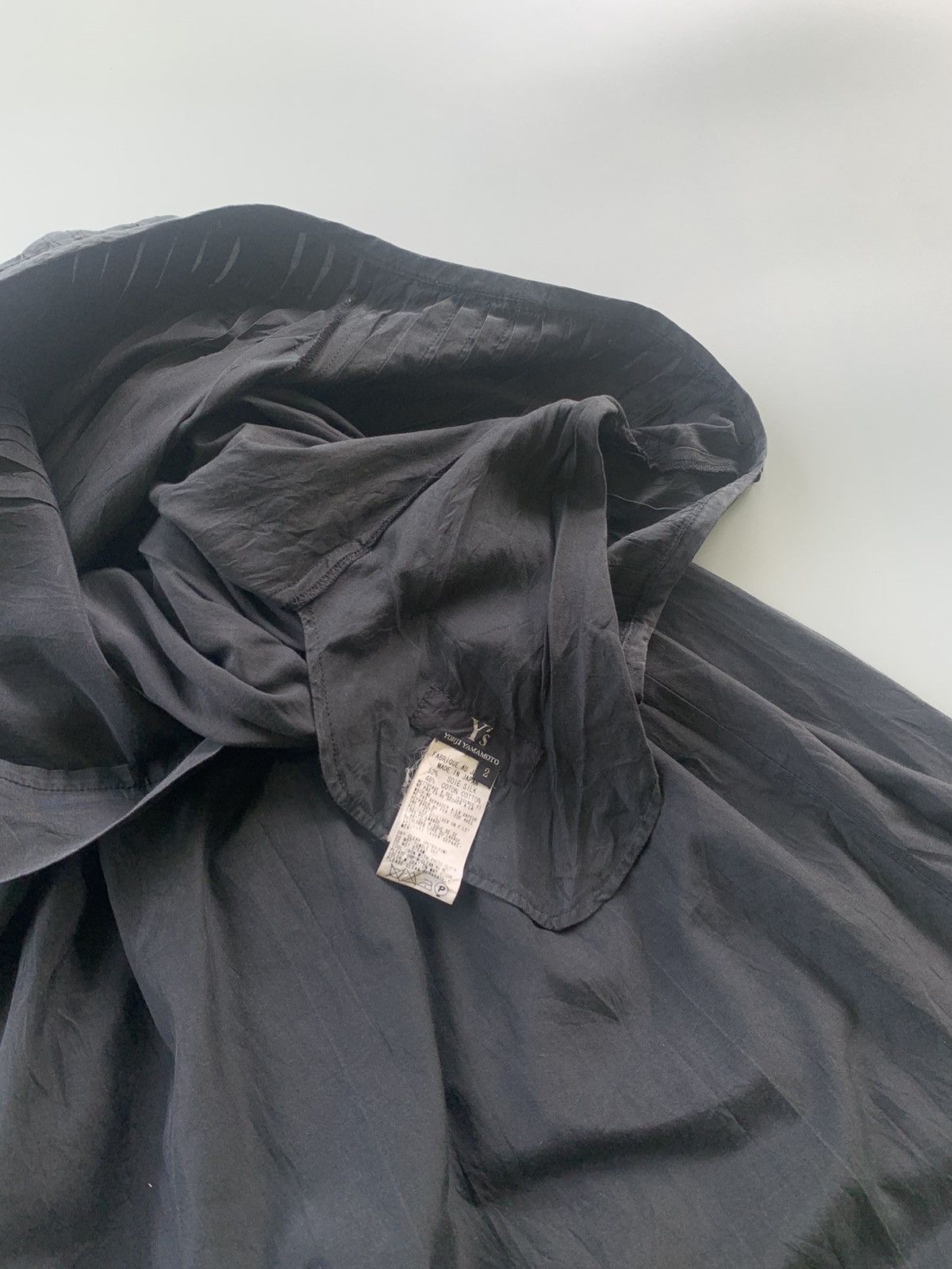 Yohji Yamamoto Y’s YOHJI YAMAMOTO SILK&COTTON CHARCOAL SKIRT Size 30" / US 8 / IT 44 - 7 Thumbnail