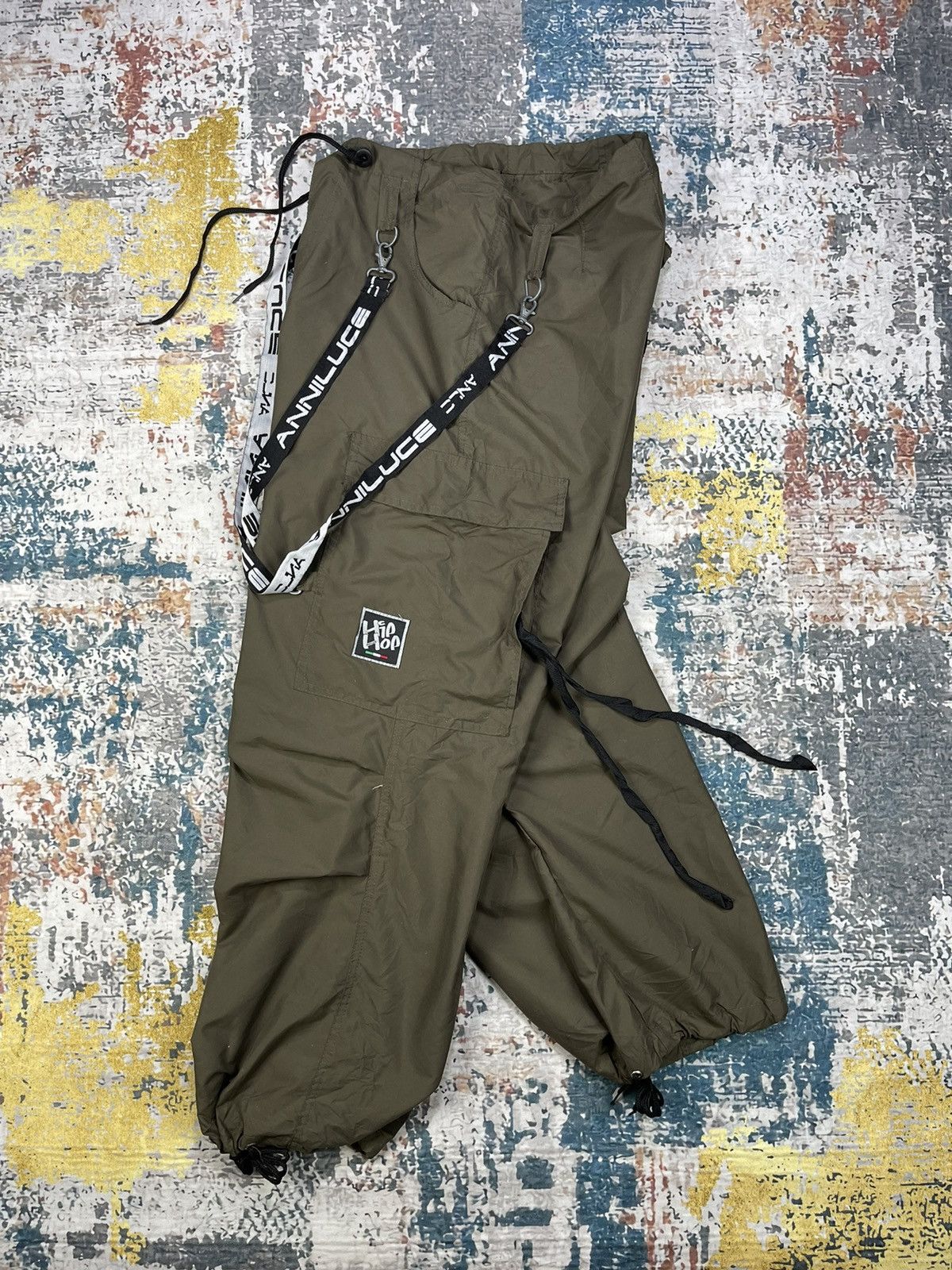 JNCO HIP HOP Parachute Bondage Baggy Balloon Cargo Pants Size US 29 - 2 Thumbnail