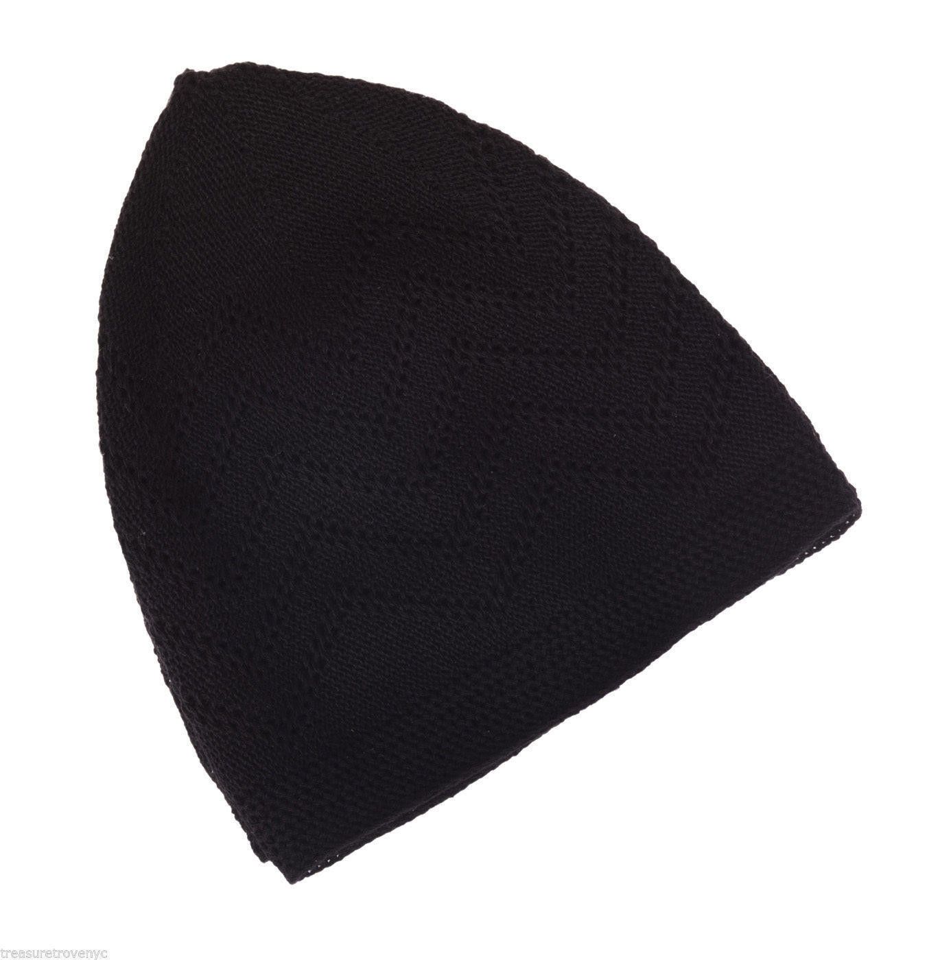 Designer Black Kippa Israel Yarmulke Cap Hat Size ONE SIZE - 3 Thumbnail