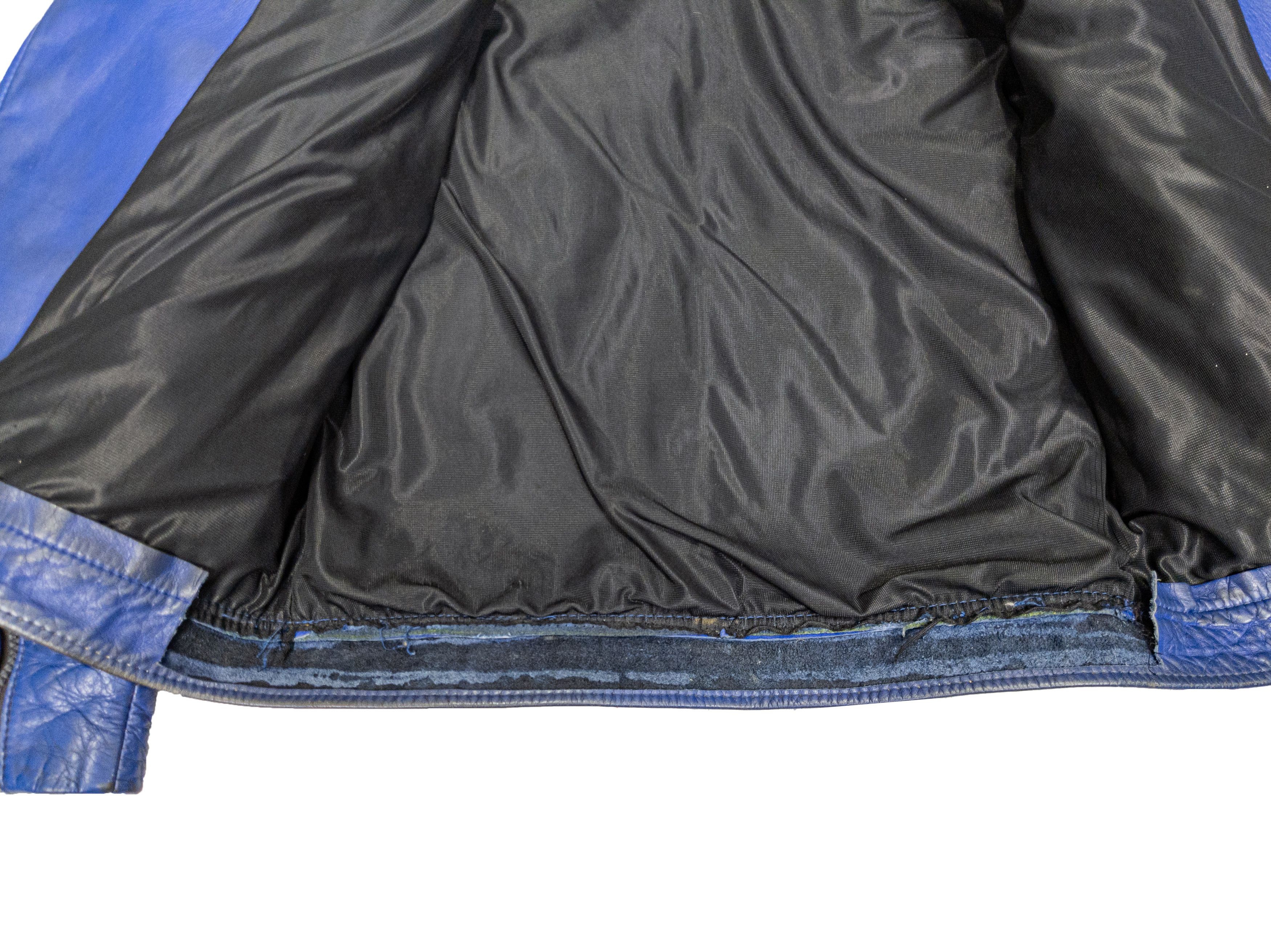 Vintage Vintage 70s Kershaw Blue Leather Motorcycle Biker Jacket Size US XS / EU 42 / 0 - 16 Thumbnail