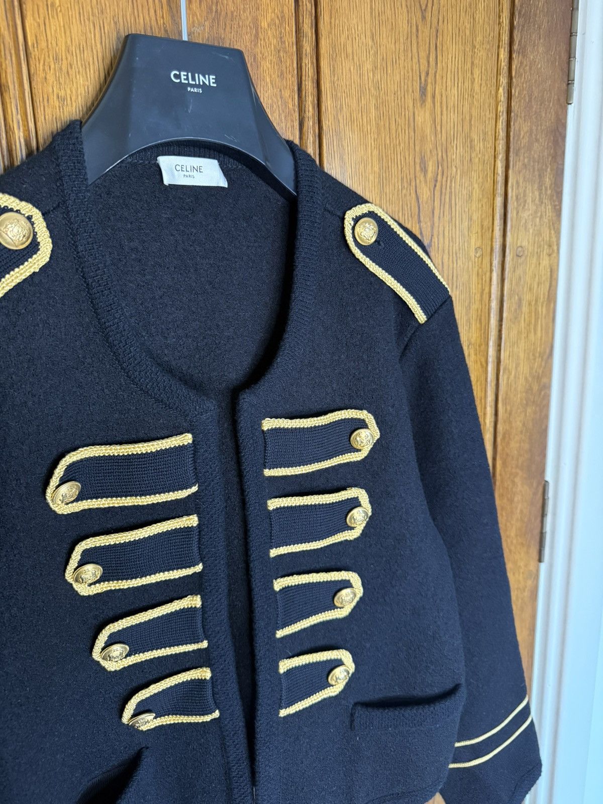 Celine $4k 🤑 Celine military jacket cardigan officer Hedi Slimane Size US S / EU 44-46 / 1 - 9 Thumbnail