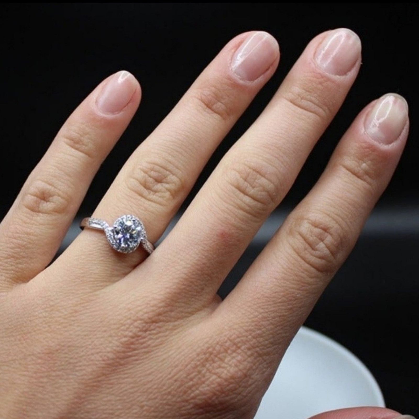 Other Moissanite Twist Band Engagement Ring Waves Silver 7 NWT Size ONE SIZE - 8 Thumbnail