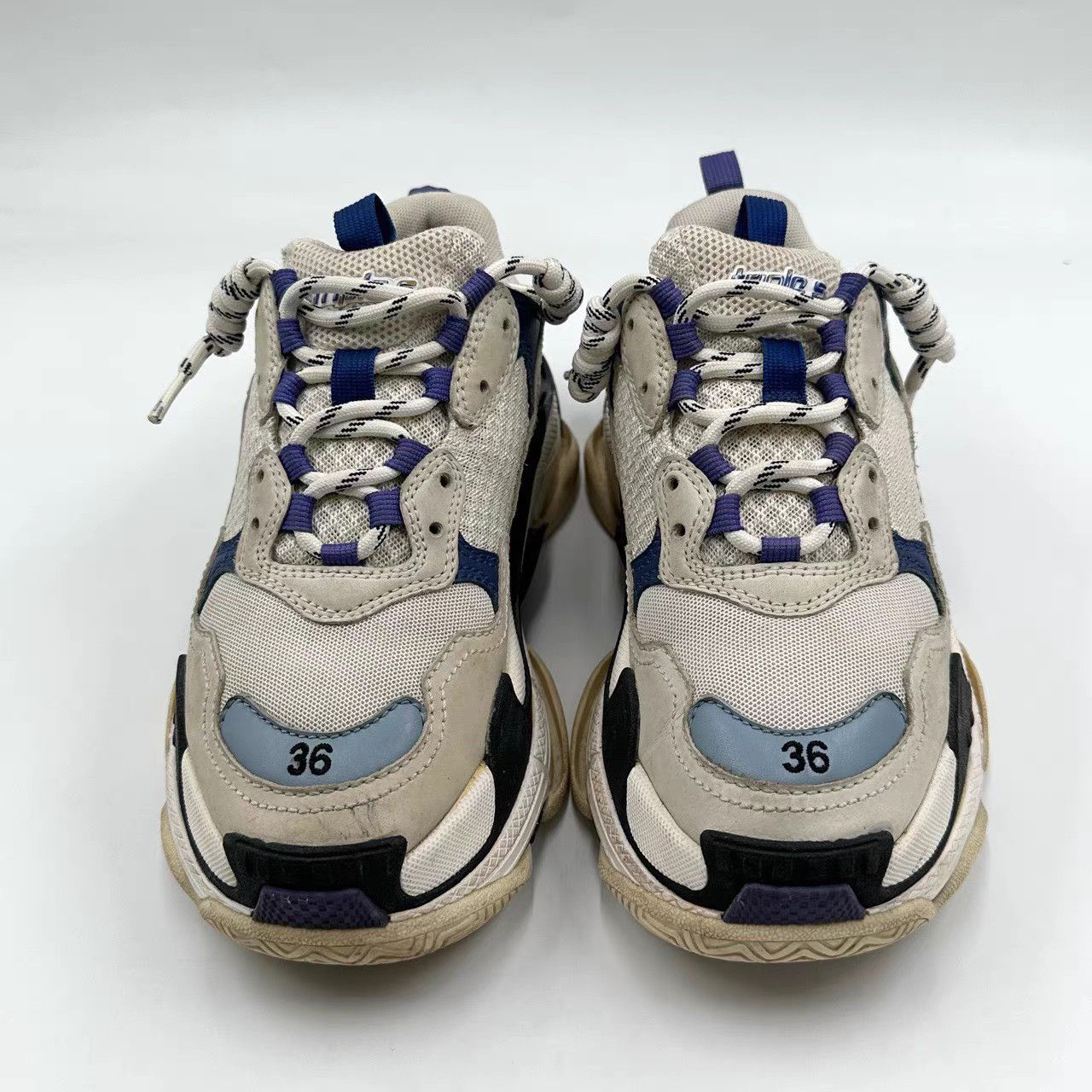 Balenciaga Balenciaga Triples White & Purple Dad Sneakers K12 Size US 6 / IT 36 - 2 Thumbnail