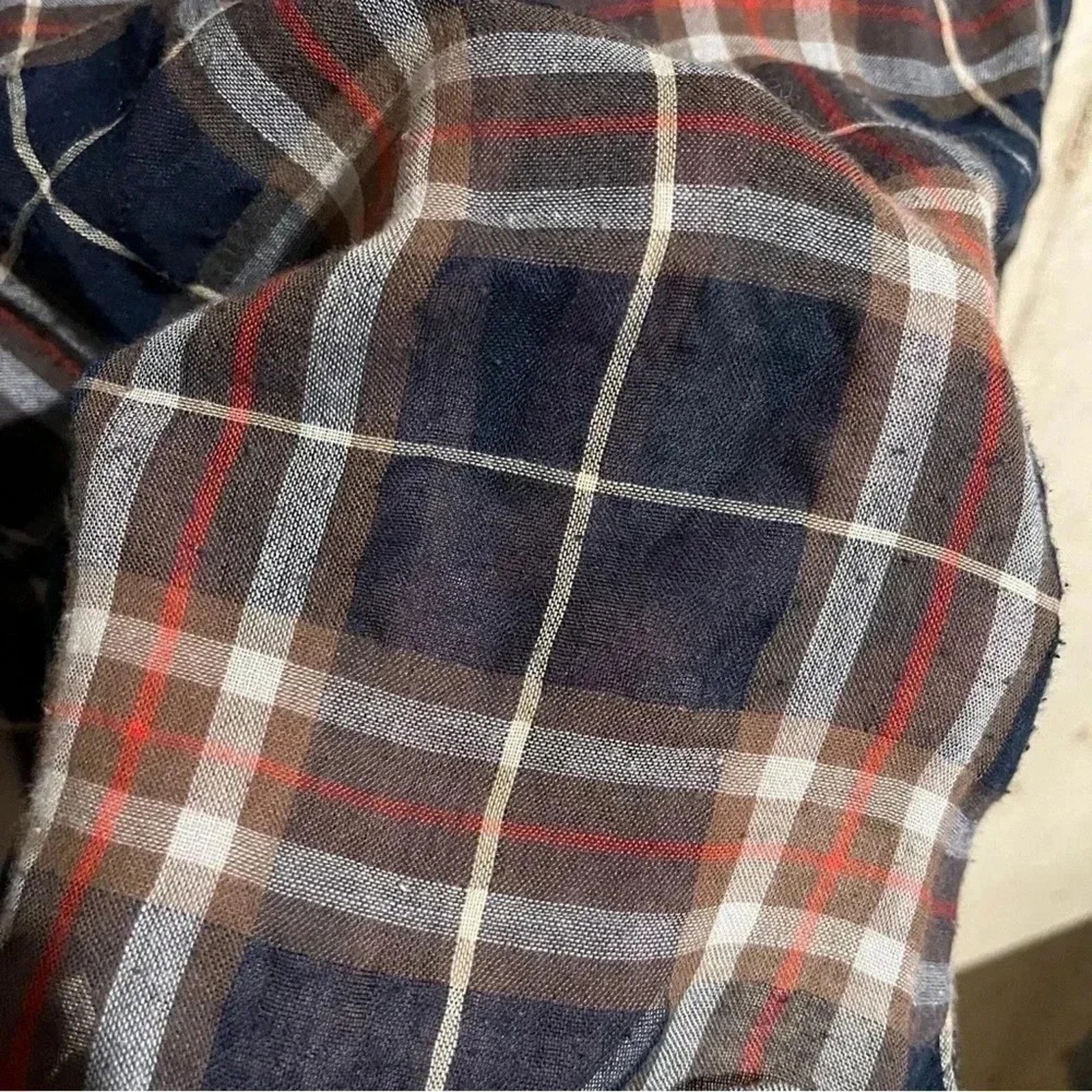 Other Joe’s Jeans ‘The Shirt’ Navy Plaid Lightweight Unisex Sz XS Size XS / US 0-2 / IT 36-38 - 9 Thumbnail