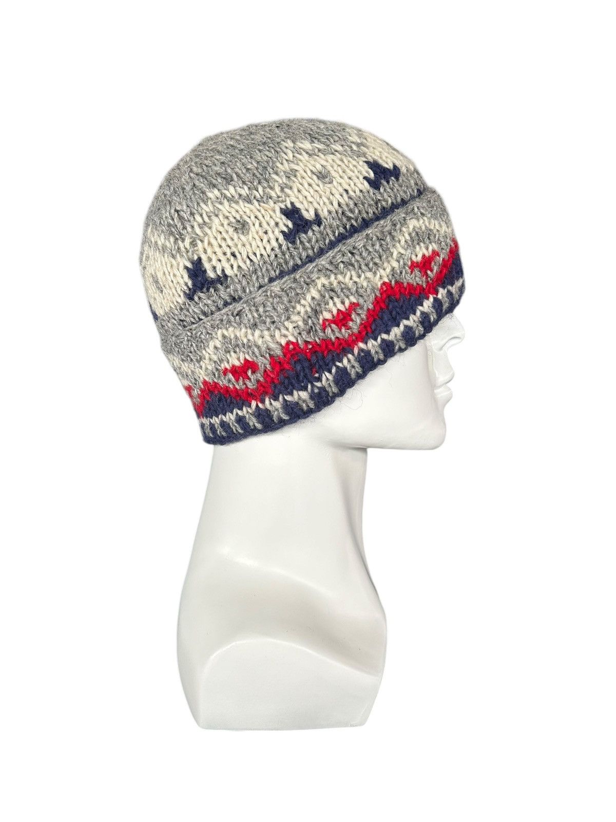 Japanese Brand × Kapital × Vintage Crochet Knitted handmade wool Beanie Hats Rare ☠️☠️ Size ONE SIZE - 2 Thumbnail