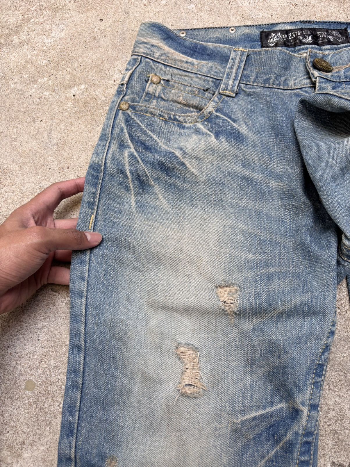 Le Grande Bleu (L.G.B.) RED PEPPER Indian Boot Cut Flared Jeans Denim Size 33 Size US 33 - 23 Thumbnail