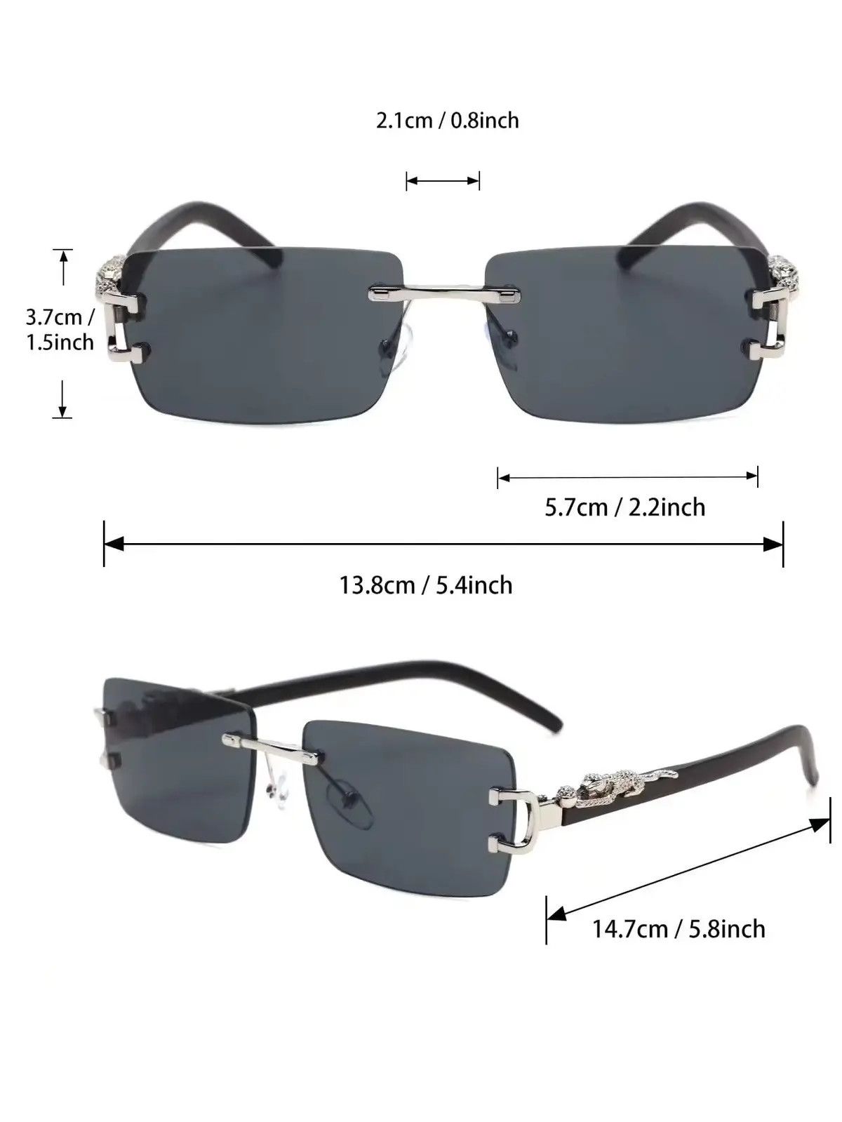 Electric Visual Classic Square Frame Sunglasses Size ONE SIZE - 5 Thumbnail