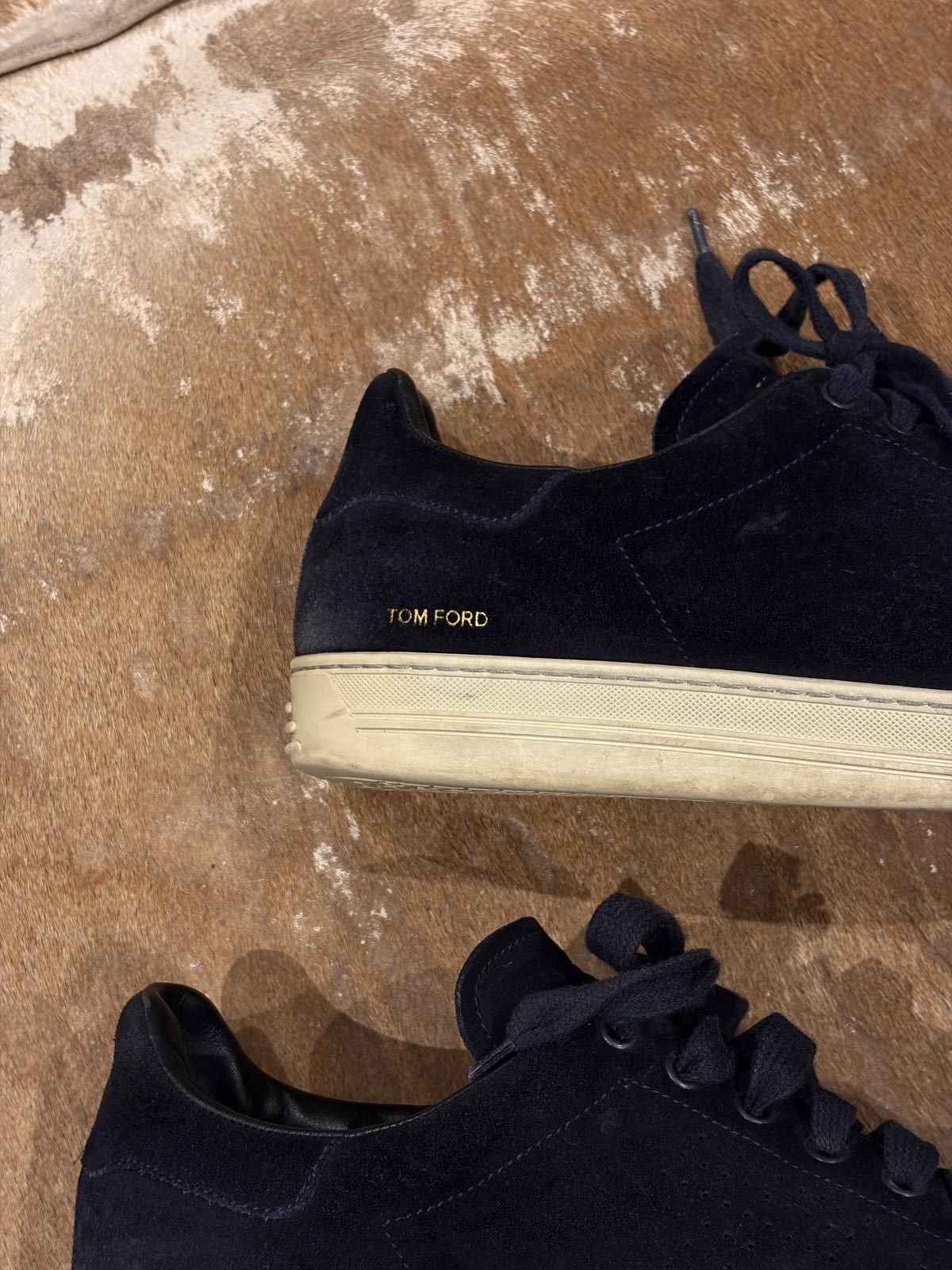 Tom Ford Tom Ford Navy Suede Low-Top Sneakers Size US 10 / EU 43 - 7 Thumbnail