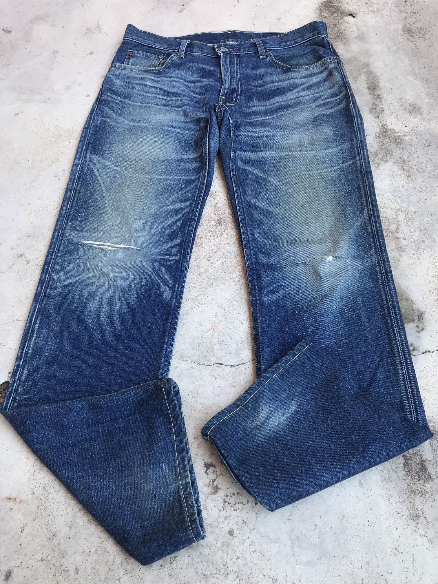 Levi's Vintage Levis 502 selvedged distressed jean W31x31.5 Size US 31 - 4 Thumbnail