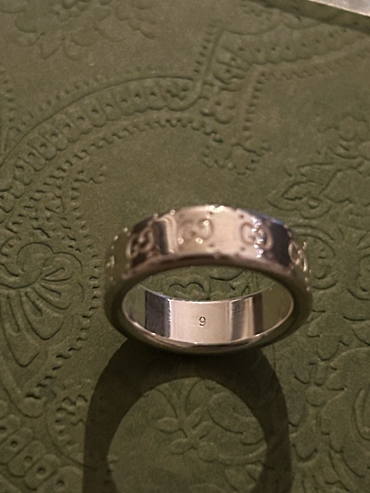 Gucci Gucci Signature GG Wide Logo Ring AG 925 814720 Size ONE SIZE - 4 Thumbnail
