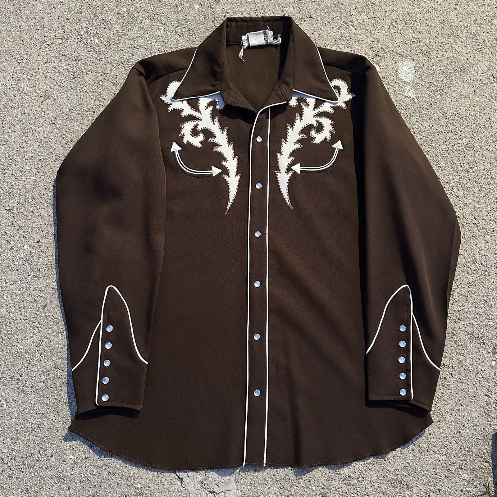 Vintage Vintage H Bar C Long Tail Ranchwear Western Pearl Snap Shirt Size US XL / EU 56 / 4 - 1 Thumbnail
