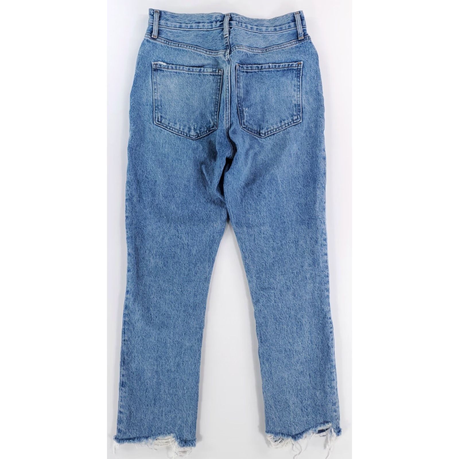 Agolde VINTAGE? Agolde Riley Jeans Distressed Womens 28 Blue Straight 28 x 26.5 Actual Womens Jeans Size 28" / US 6 / IT 42 - 5 Thumbnail