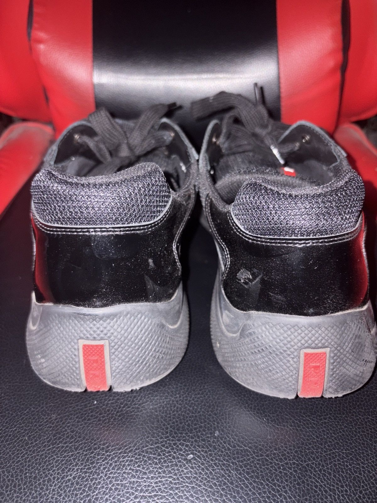 Prada Prada America's Cup Black Patent Leather 9.5 Low Tops Size US 9.5 / EU 42-43 - 8 Thumbnail