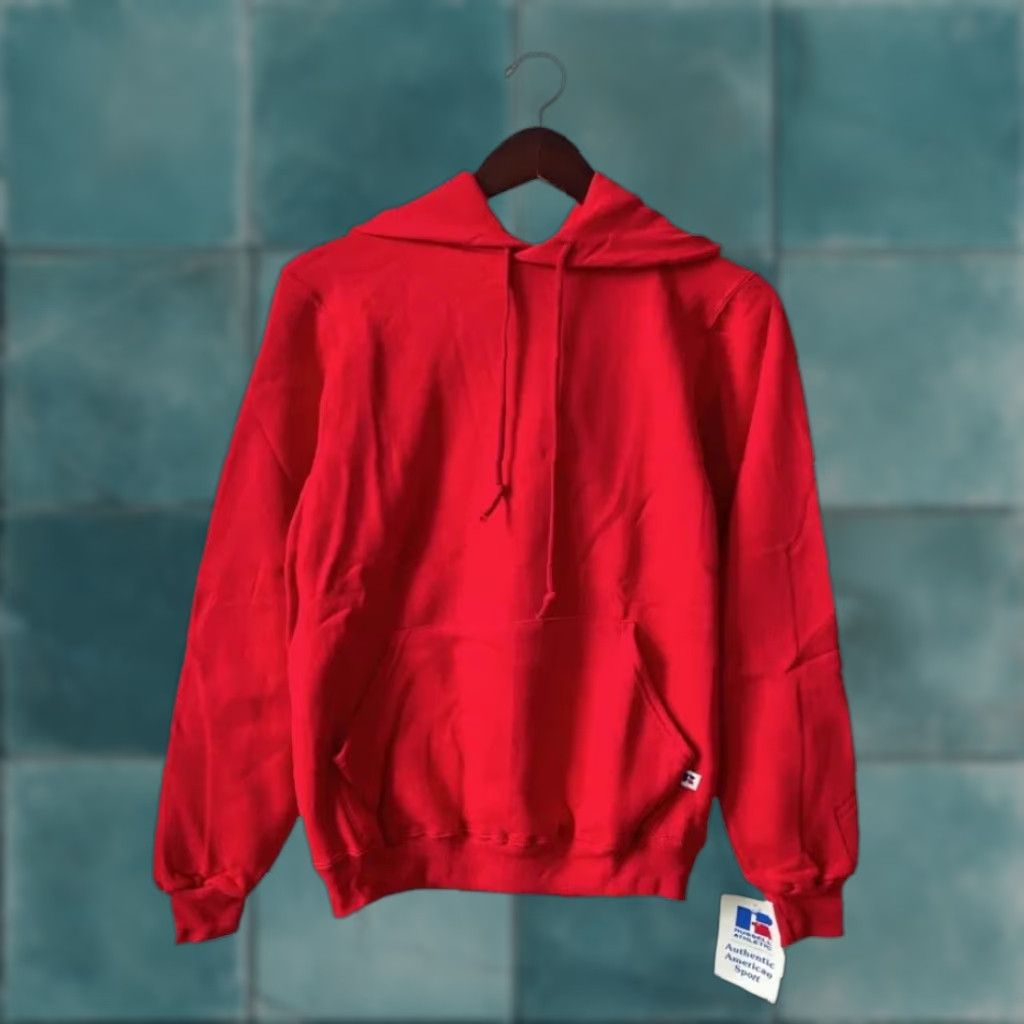 Russell Athletic VINTAGE Russell Athletic Hoodie Sweatshirt Mens XS Deadstock NWT 90s USA Red Cotton Blend Long Sleeve Crew Sweatshirt 90s Theme Mens Size US XS / EU 42 / 0 - 1 Thumbnail