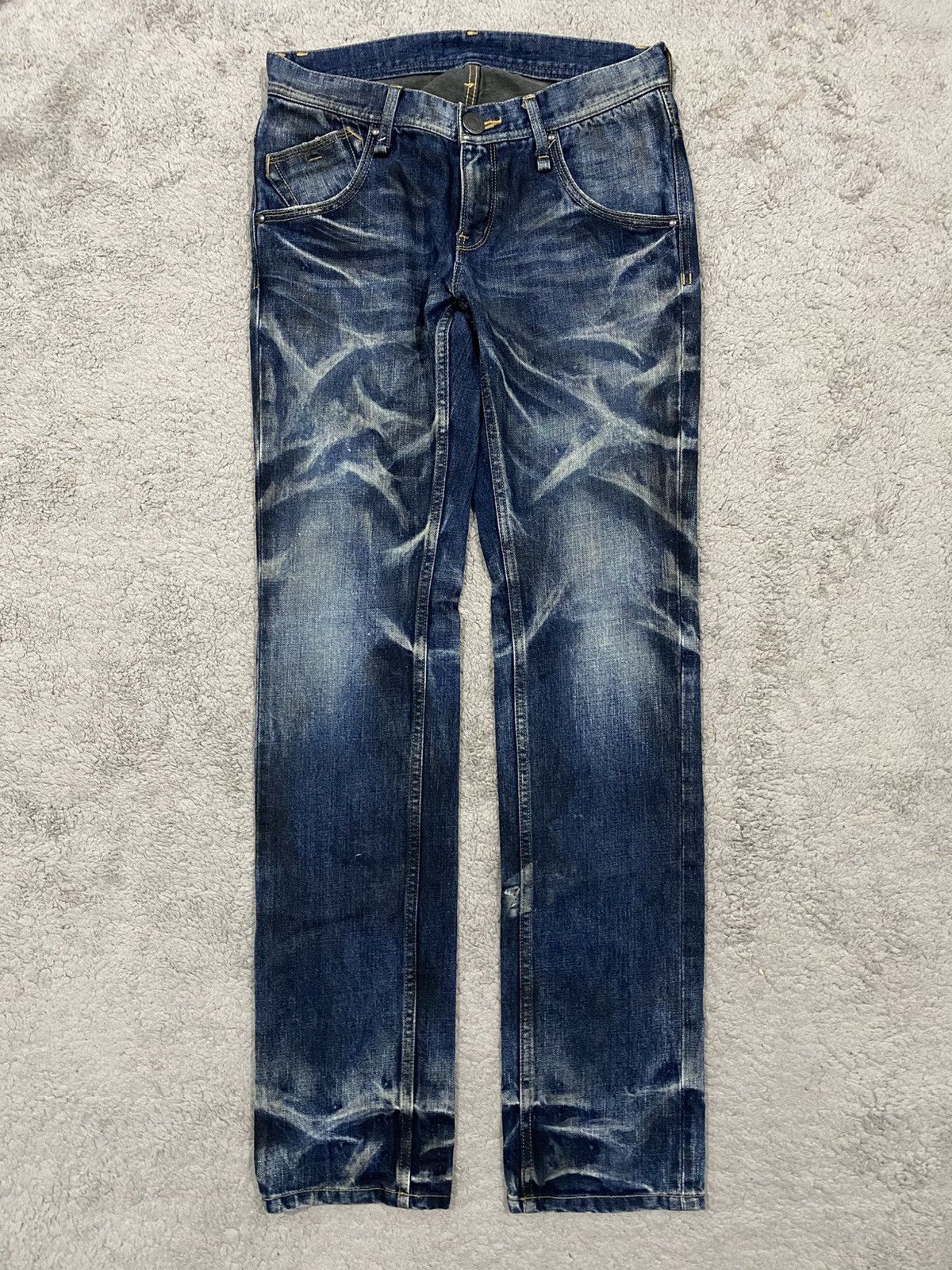 Tornado Mart NEED GONE ‼️ Rattle Trap Distressed Rusty Denim Jeans Punk Size US 31 - 2 Thumbnail