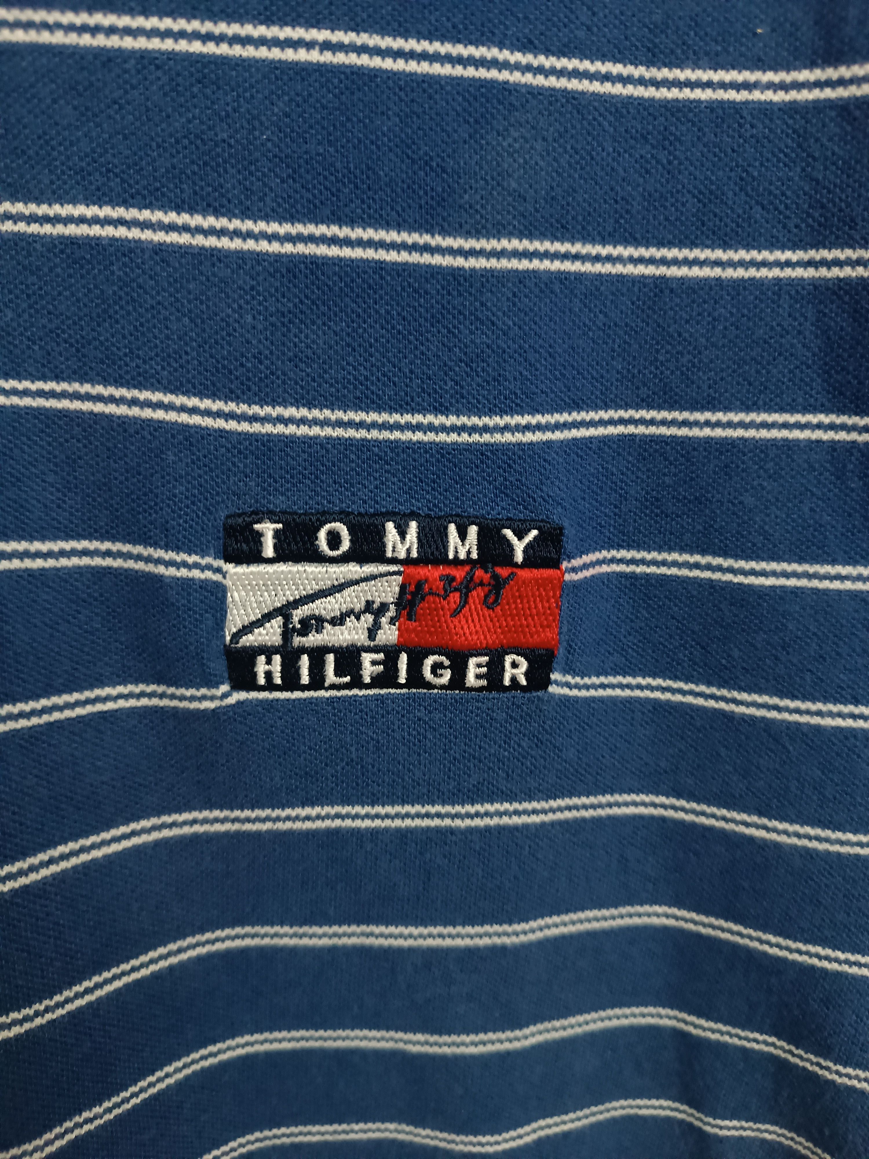 Tommy Hilfiger VINTAGE TOMMY HILFIGER STRIPE POLOS VERY RARE BLUE Size US M / EU 48-50 / 2 - 10 Thumbnail
