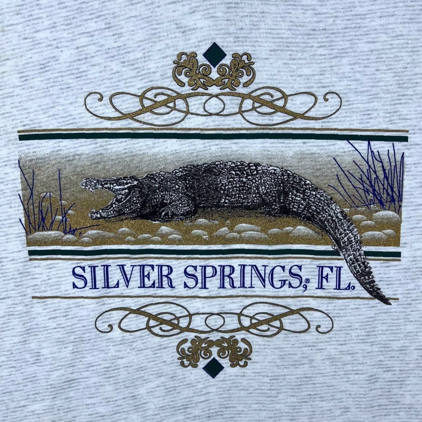Vintage VINTAGE 90’s Silver Springs Alligator Souvenir Graphic Grey T-Shirt M L Shirt Mens Grey 90s Souvenir Spellout Graphic Size US L / EU 52-54 / 3 - 3 Thumbnail