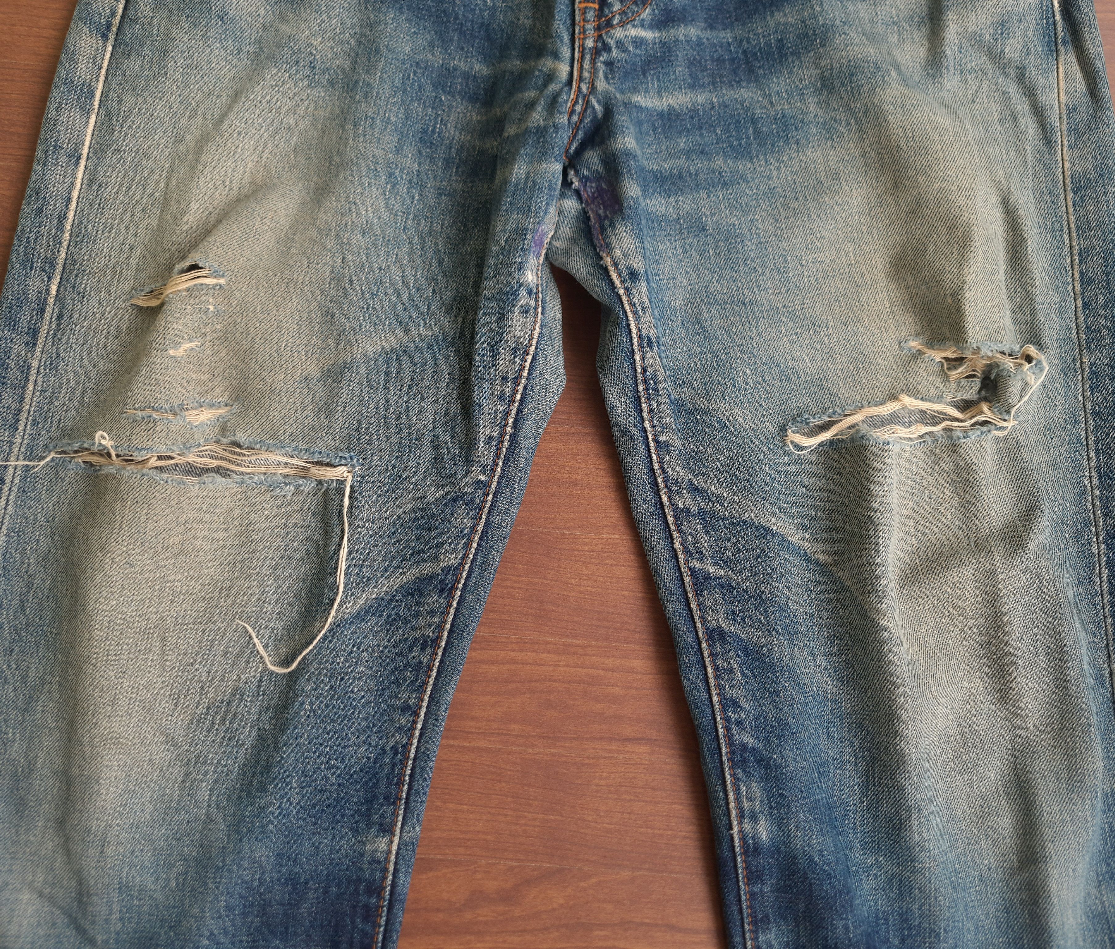 Japanese Brand Distressed Vintage Levis Big E Selvedge Denim Pants Size US 31 - 5 Thumbnail