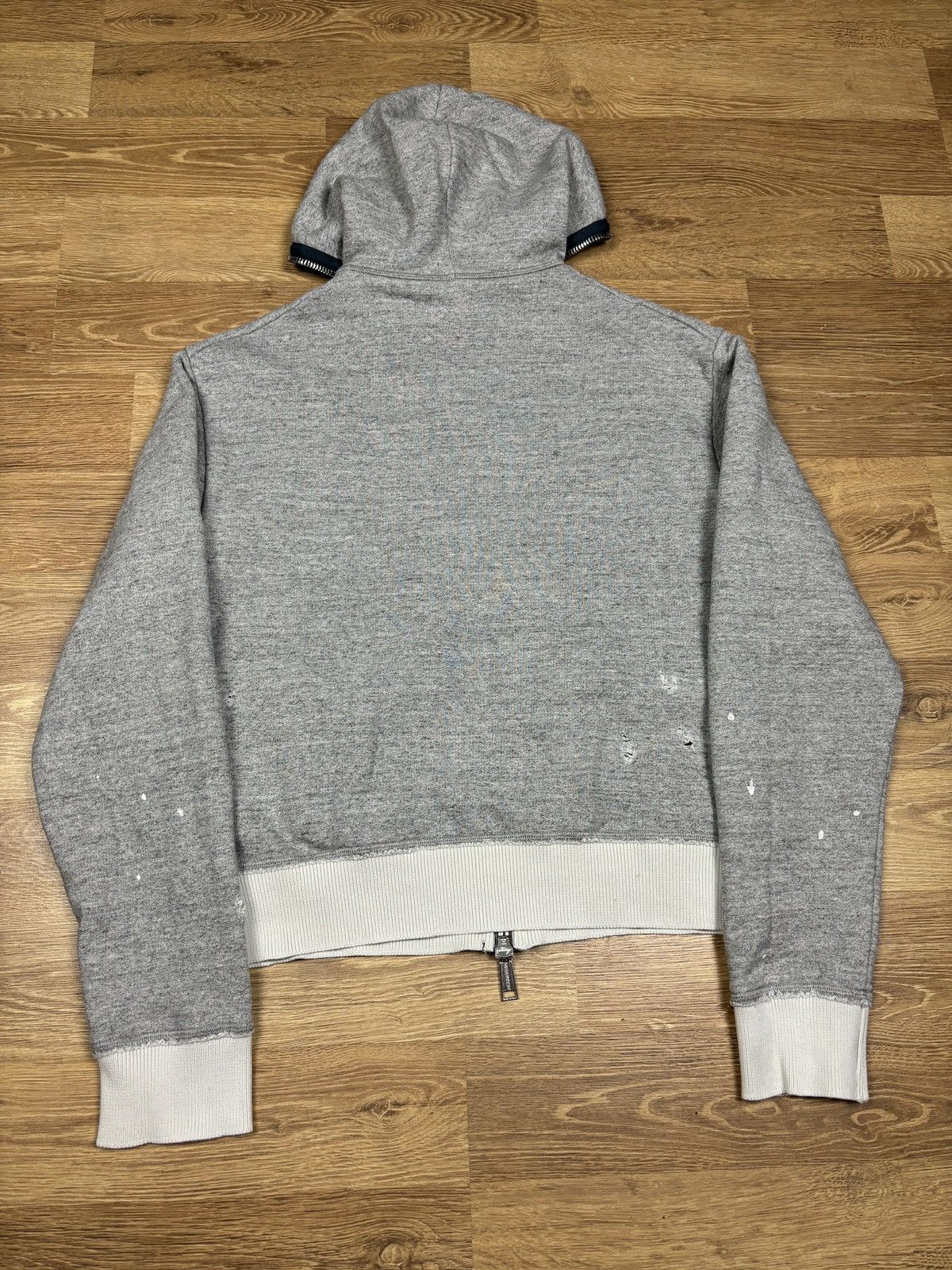 Dsquared2 2000s Dsquared2 Distressed Full Zip Hoodie Size US S / EU 44-46 / 1 - 7 Thumbnail
