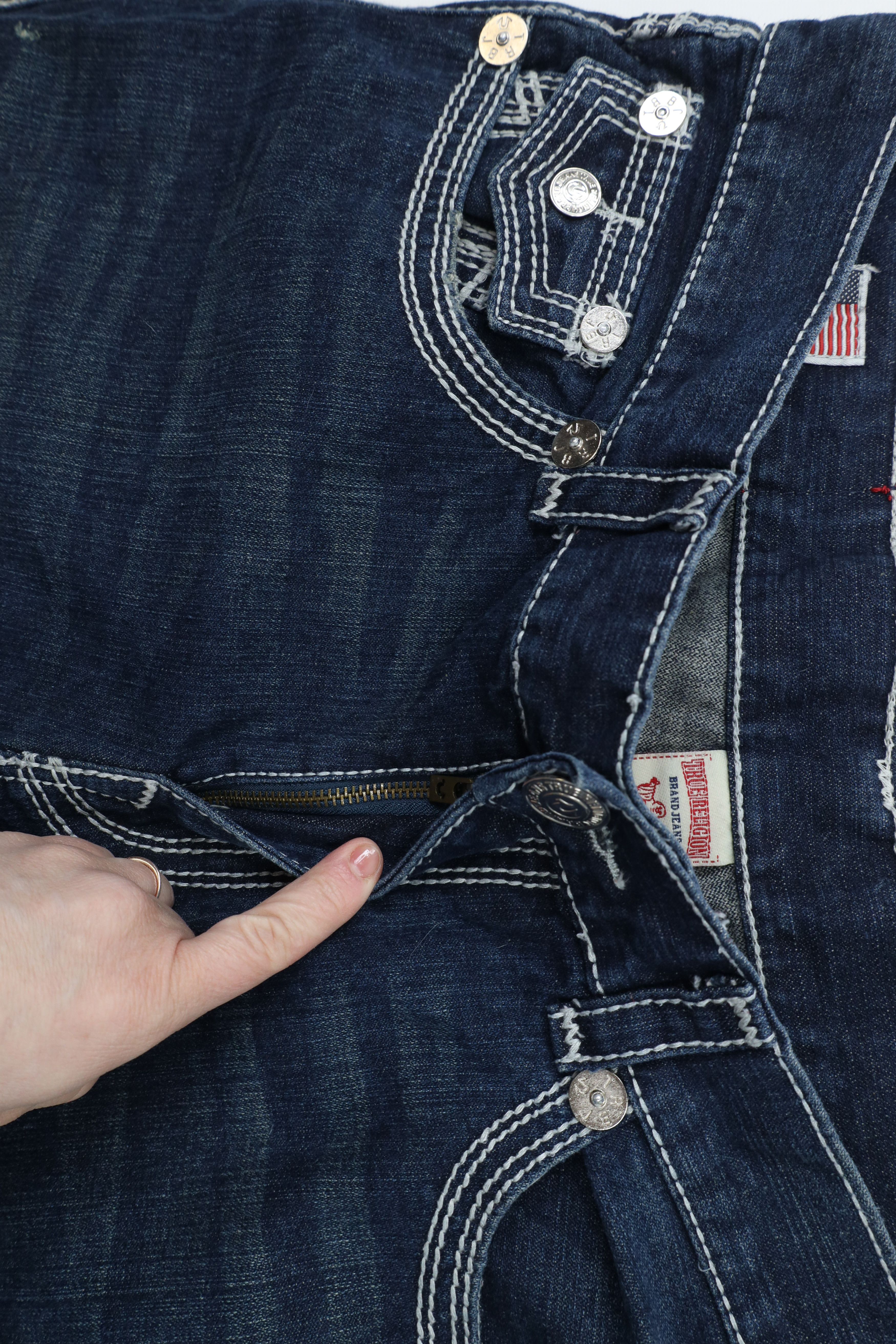 True Religion × Vintage Vintage True Religion Ricky Big QT Denim Jeans Blue USA Size US 38 / EU 54 - 7 Thumbnail