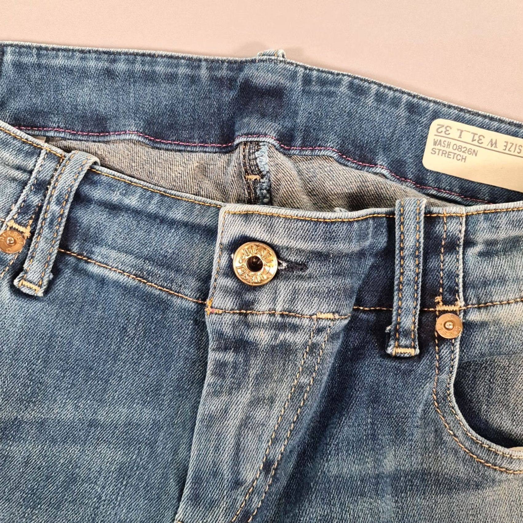 Diesel VINTAGE Diesel Womens Jeans Blue W31 L32 Grupee Super Slim Skinny Fit Low Rise 0826N Size 24" / US 00 / IT 34 - 5 Thumbnail