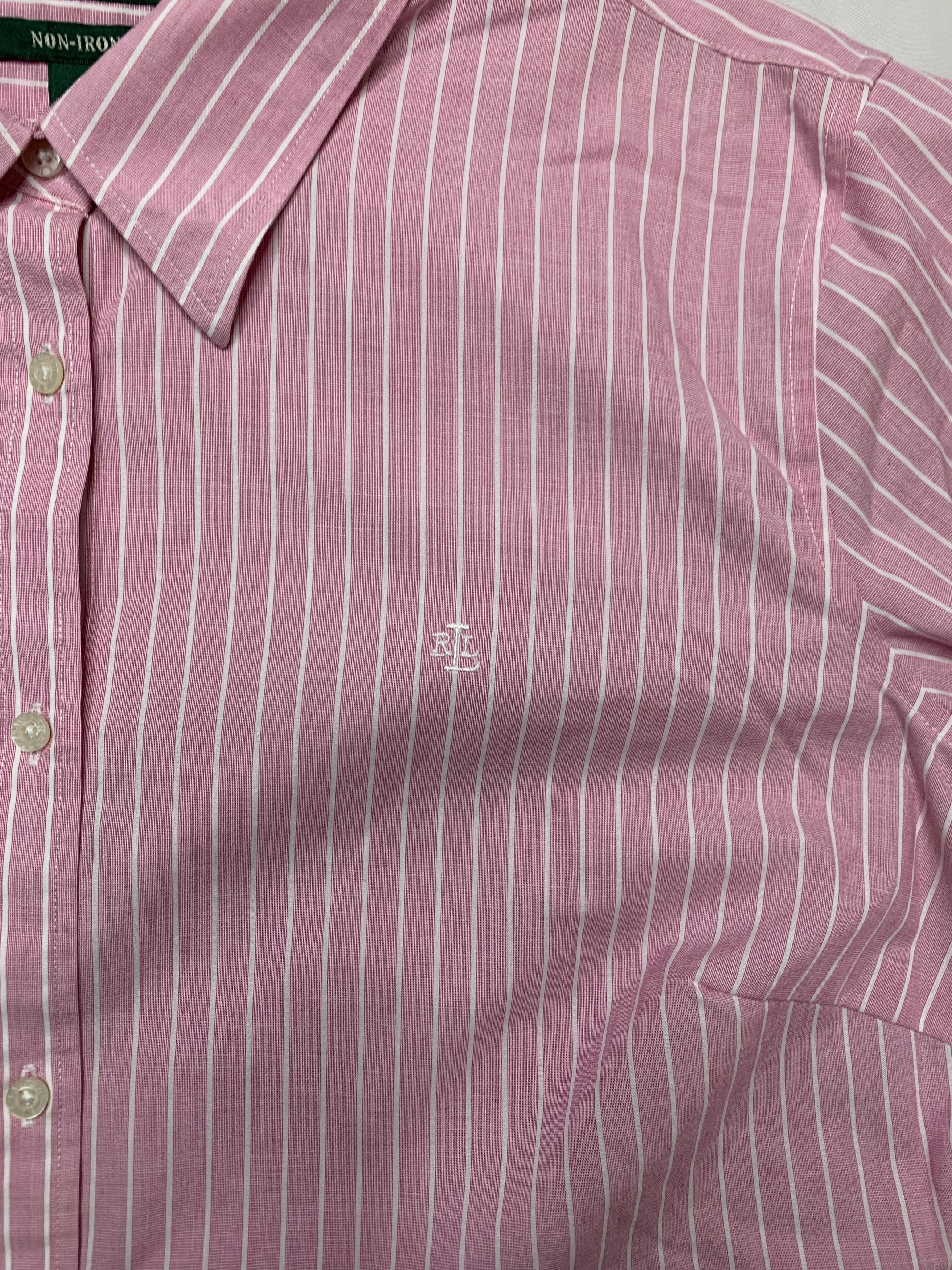 Ralph Lauren Ralph Lauren Women's Pink/White Button Up Size XL / US 12-14 / IT 48-50 - 3 Thumbnail
