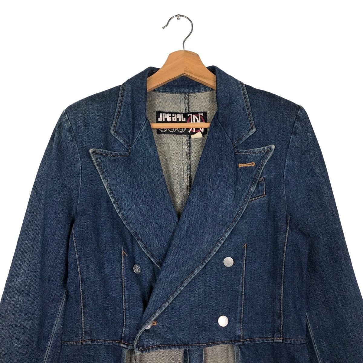 Jean Paul Gaultier 🔥VINTAGE JEAN PAUL GAULTIER LONG DENIM JACKET Size S / US 4 / IT 40 - 4 Thumbnail