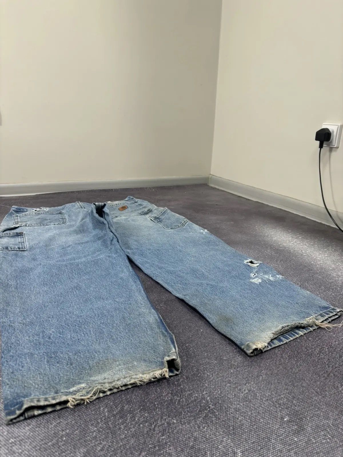 Carhartt × Vintage Vintage Carhartt Double Knee Denim Faded Hype Baggy Jeans Size US 38 / EU 54 - 8 Thumbnail