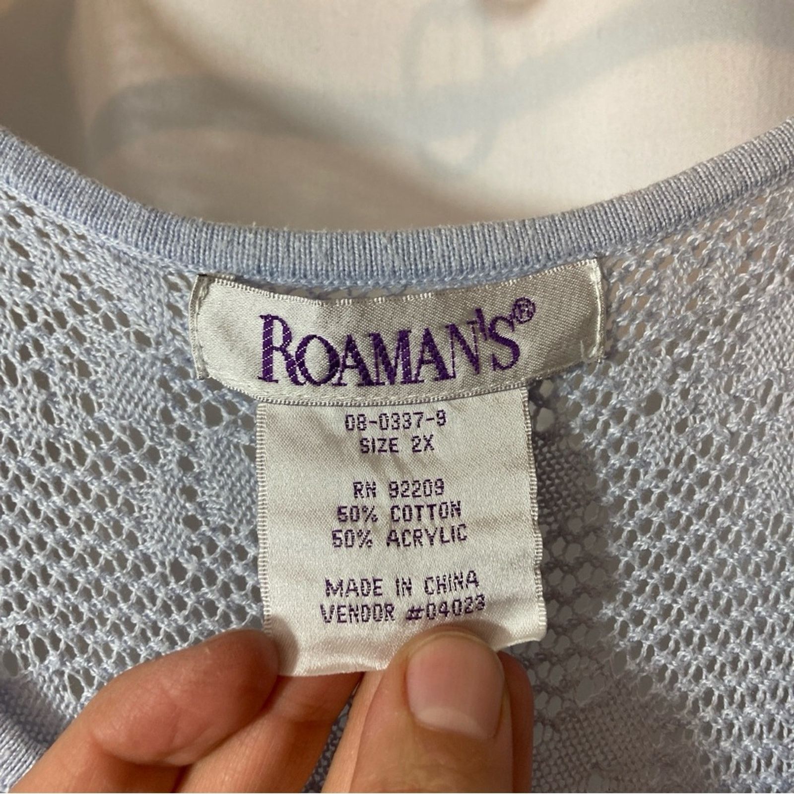 Other Roman’s Purple Crochet Tiered Babydoll Coverup Mini Dress Size XXL / US 16-18 / IT 52-54 - 5 Thumbnail