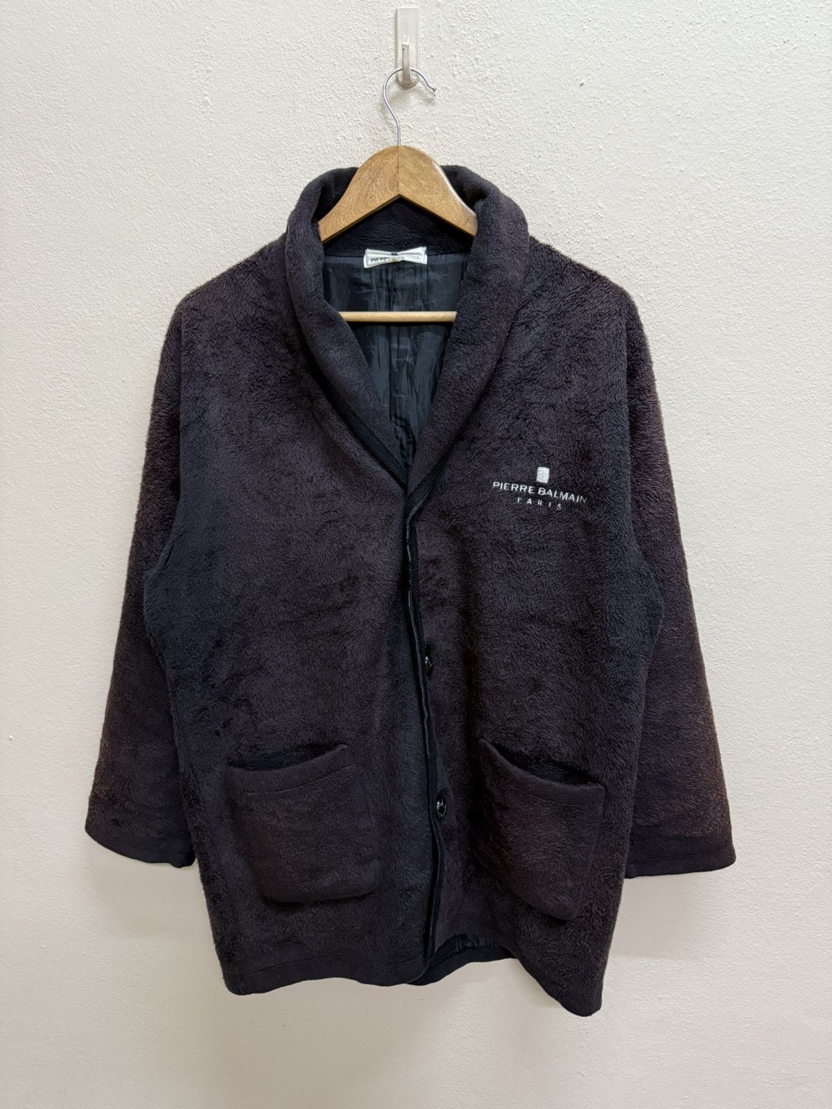 Designer × Pierre Balmain PIERRE BALMAIN PARIS BATHROBE FLEECE JACKET Size US M / EU 48-50 / 2 - 15 Thumbnail