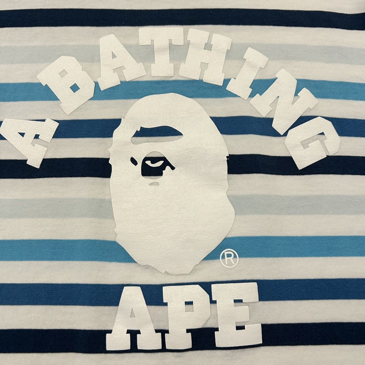 Bape OG Bape Striped College Logo Long Sleeve Size US L / EU 52-54 / 3 - 3 Thumbnail