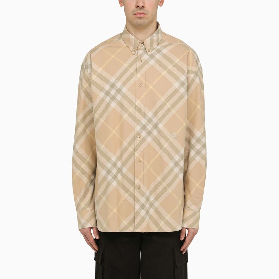 image of Burberry O1D2Blof0224 Shirt In Beige, Men's (Size XL)