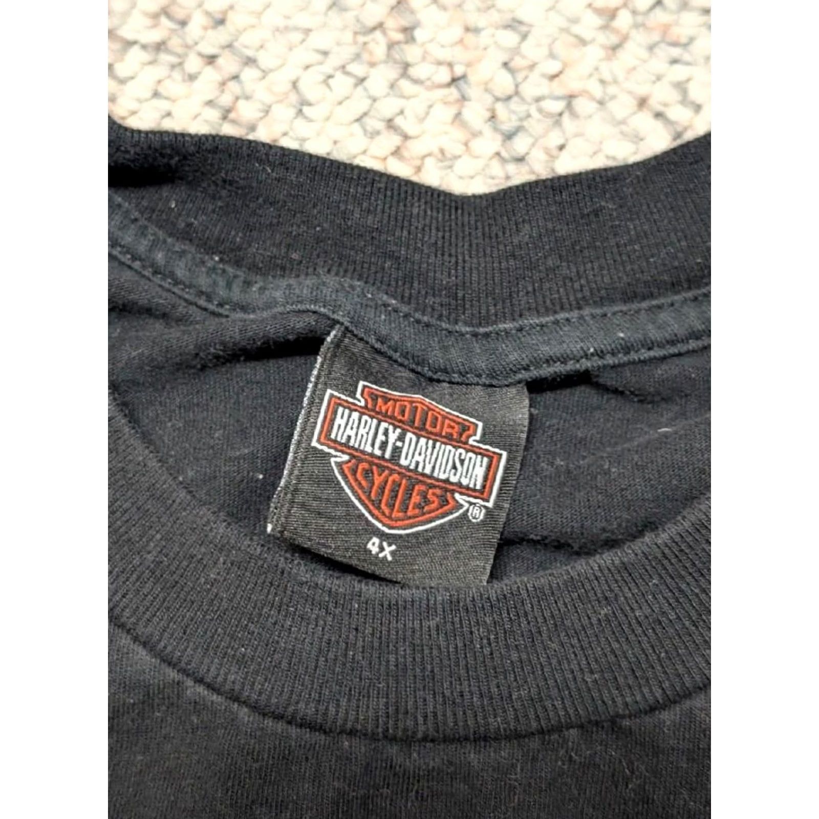 Harley Davidson VINTAGE Harley-Davidson t-shirt 4XL Black WILLIE G long sleeve Crew Neck Mens 90s 2000s motorcycle skull Shirt Size US XXL / EU 58 / 5 - 5 Thumbnail