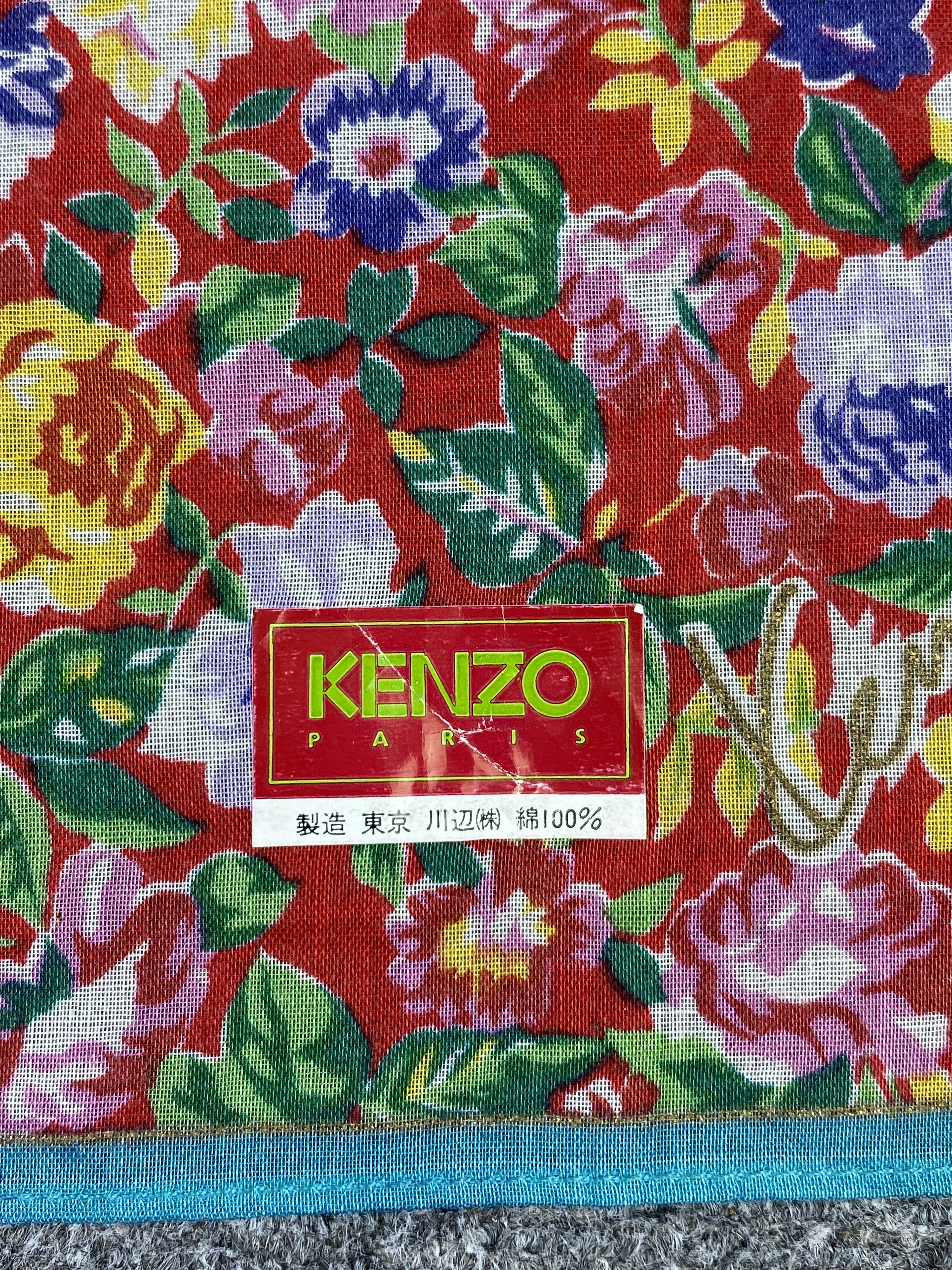 Kenzo Vintage Kenzo Handkerchief / Neckerchief KT0215 Size ONE SIZE - 7 Thumbnail