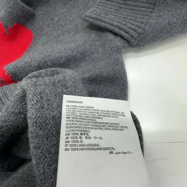 AMI AMIPARIS Wool Round Neck Sweater with Heart Logo -2507 Size US S / EU 44-46 / 1 - 7 Thumbnail