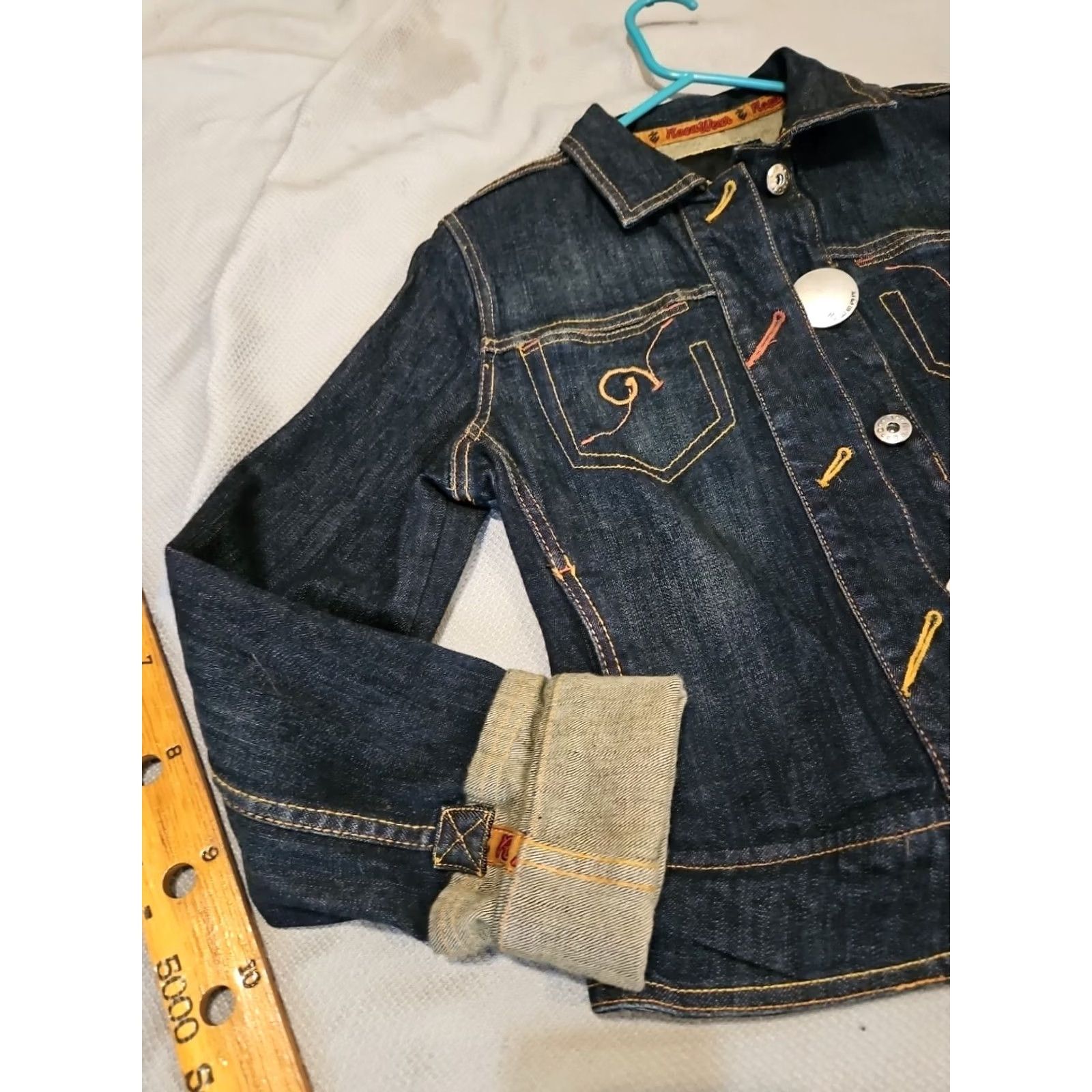 Rocawear VINTAGE Rocawear Jacket Women Medium Denim Button Embroidered Cuff 90s Hip Hop City Top Size M / US 6-8 / IT 42-44 - 3 Thumbnail