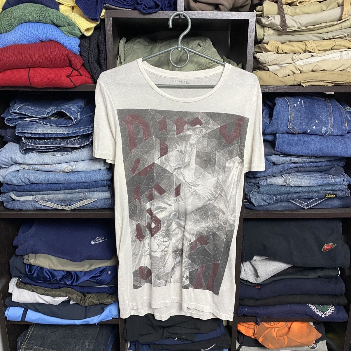 Allsaints Designer Allsaints Big Graphic logo y2k opium tee size XS Size US XS / EU 42 / 0 - 1 Thumbnail