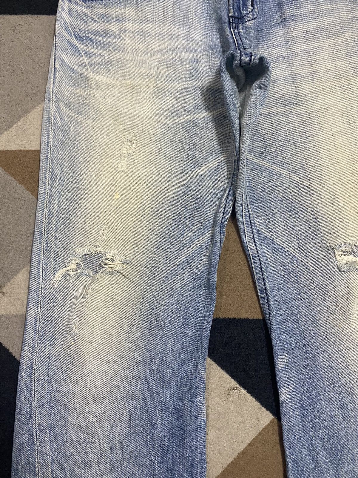 Edwin Vintage Edwin Blue Trip Faded Wash Distressed Jeans Size US 32 / EU 48 - 7 Thumbnail