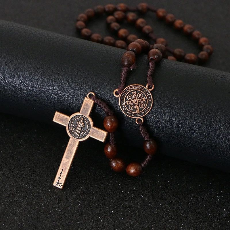 Jewelry Saint Benedict Rosary Necklace Chain Catholic Church Jesus Size ONE SIZE - 4 Thumbnail