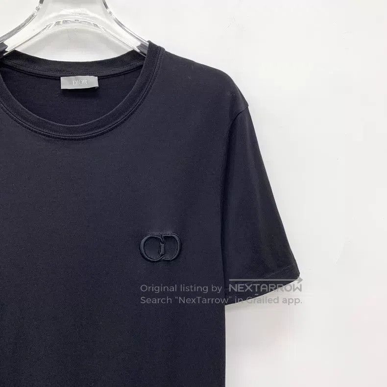Dior Dior Black CD letter embroidery cotton round-neck short-sl Size US L / EU 52-54 / 3 - 3 Thumbnail