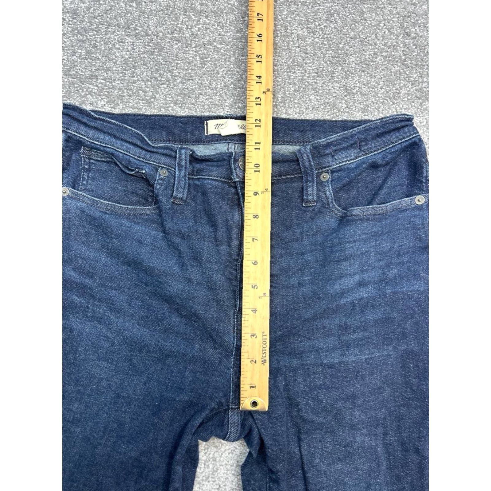 Madewell Madewell Jeans Womens 30 Blue Denim Cotton Stretch High Rise Skinny Leg 32x28 Size 30" / US 8 / IT 44 - 4 Thumbnail