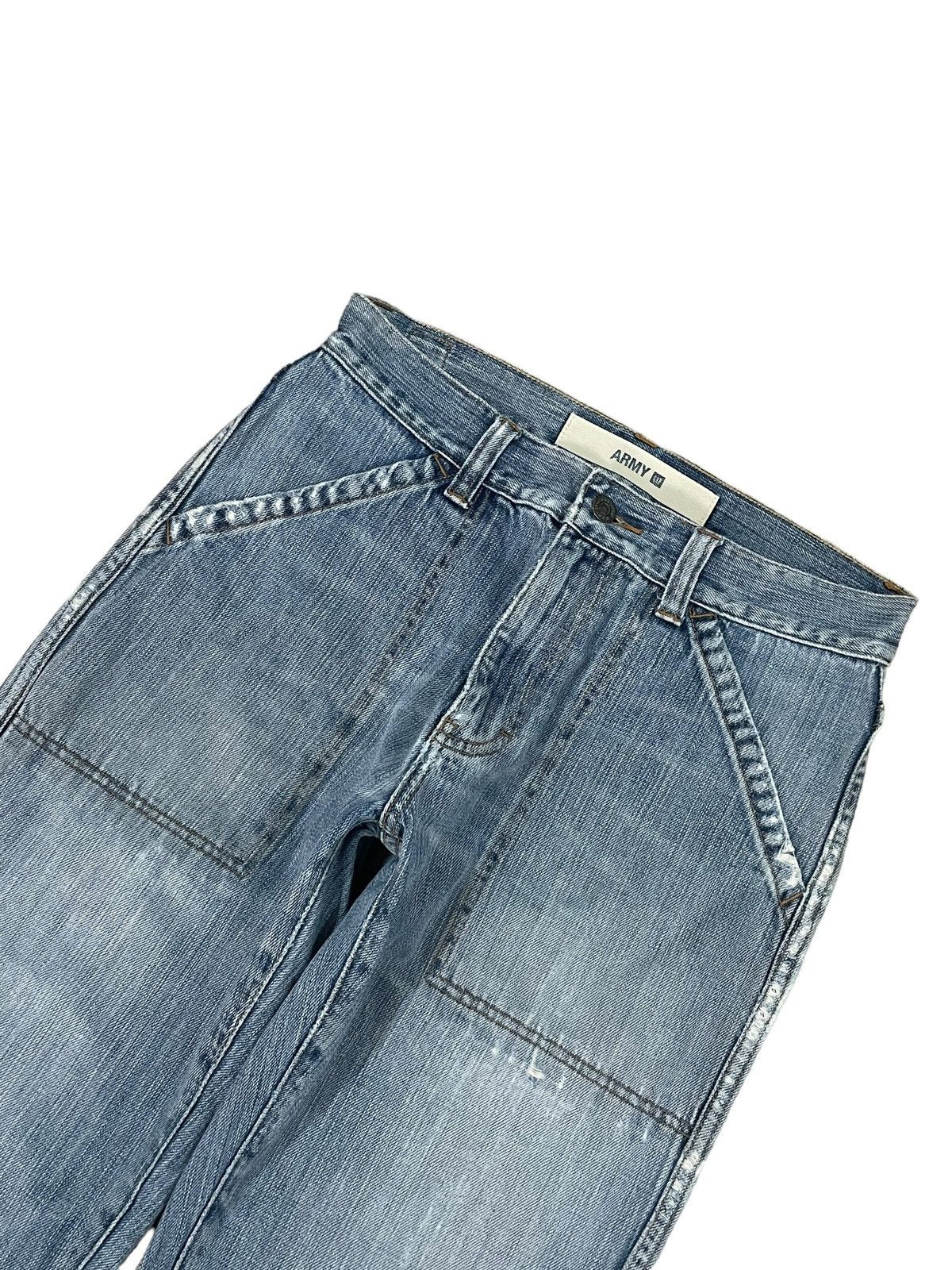 Gap Vintage Y2K Gap Army Blue Wash Crazy Pocket Straight Jeans Size US 29 - 9 Thumbnail